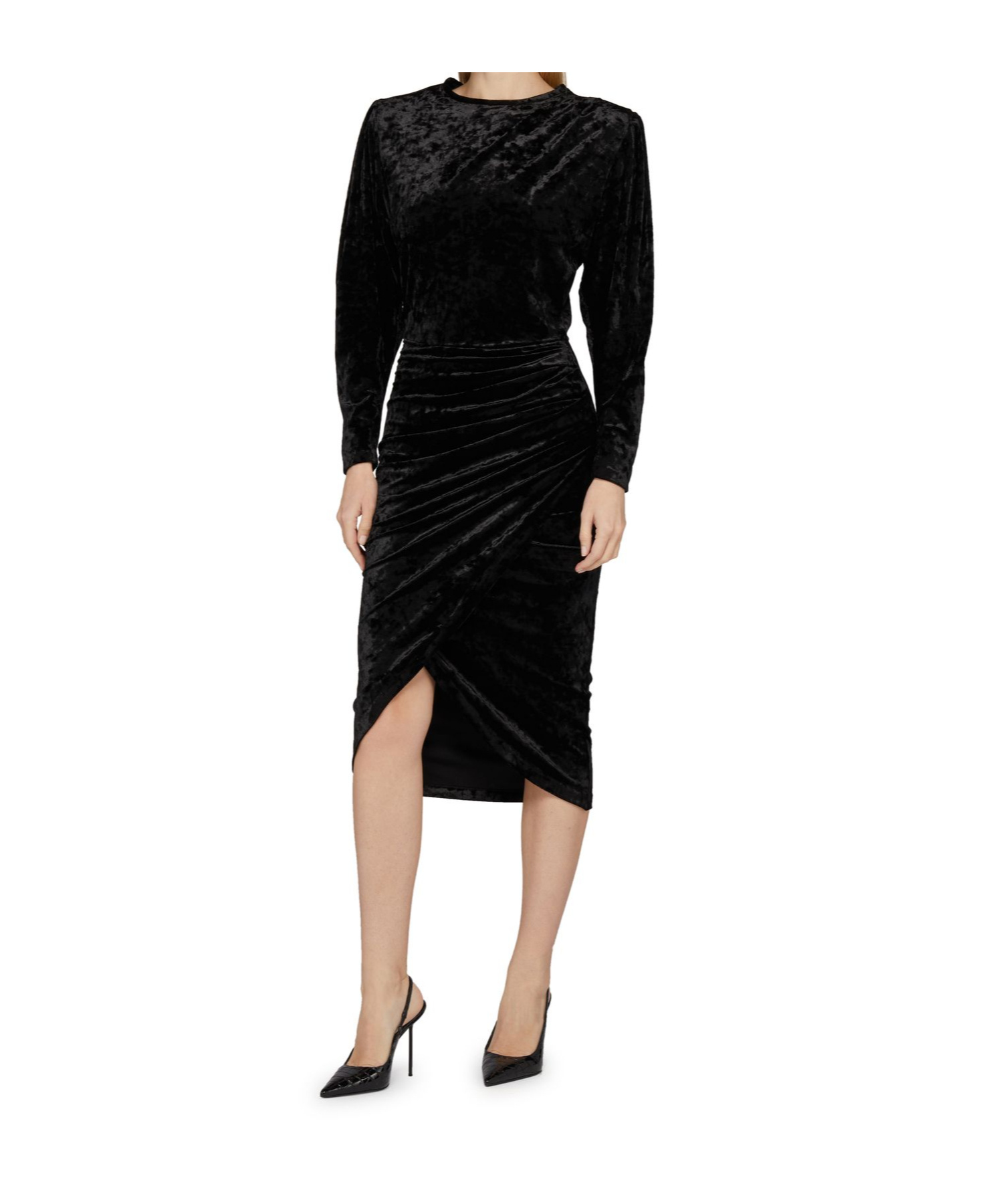 Shop Isabel Marant Étoile Hadley Midi Dress 609 In Black