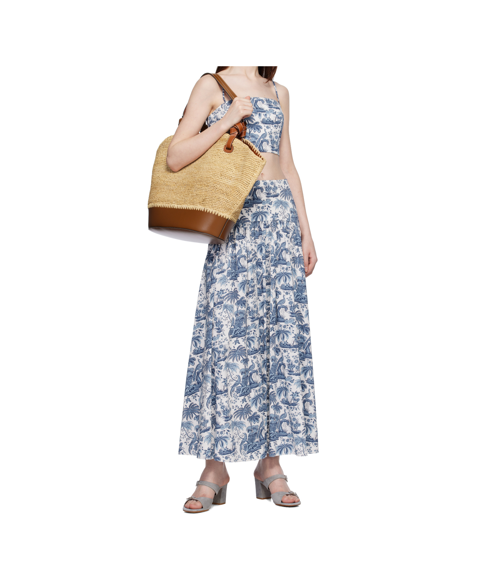Staud Double Handle Shoulder Bag In Camel