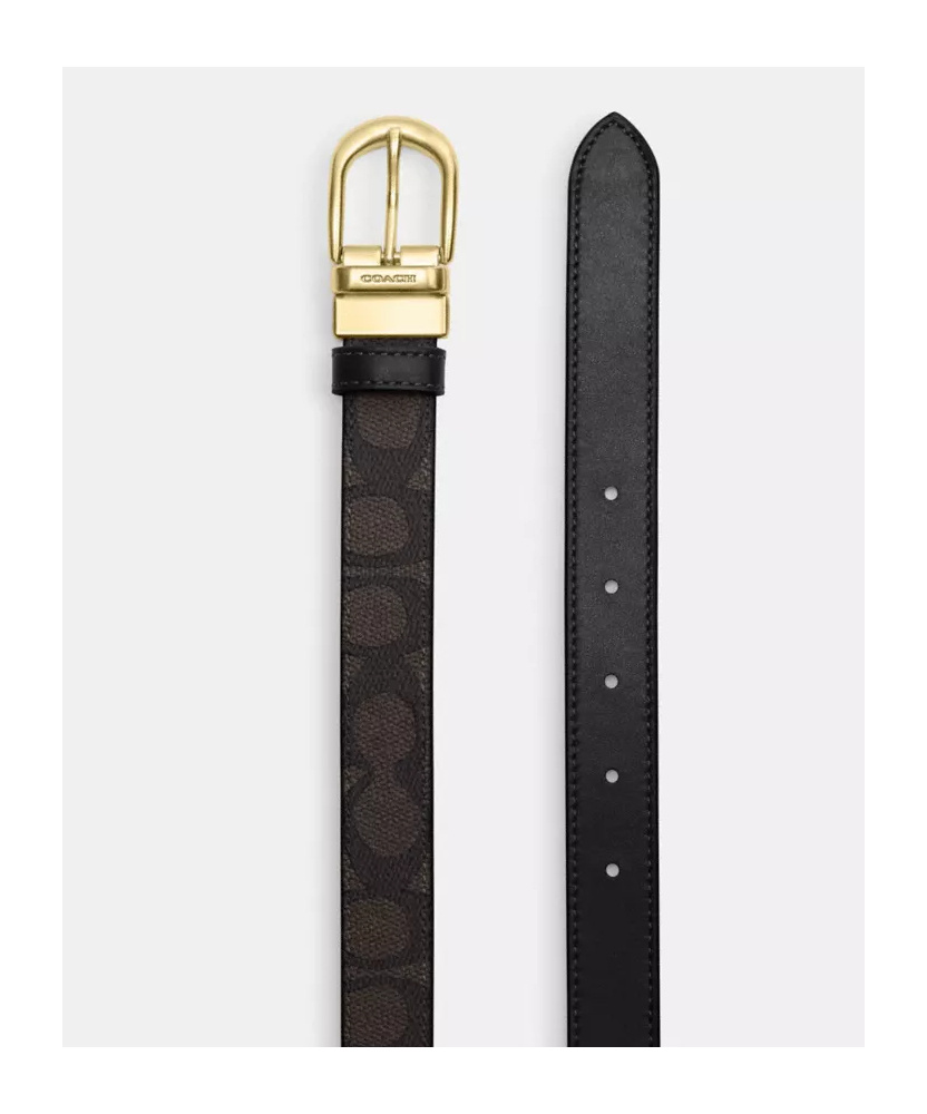Coach Double-sided Belt With Buckle In Black
