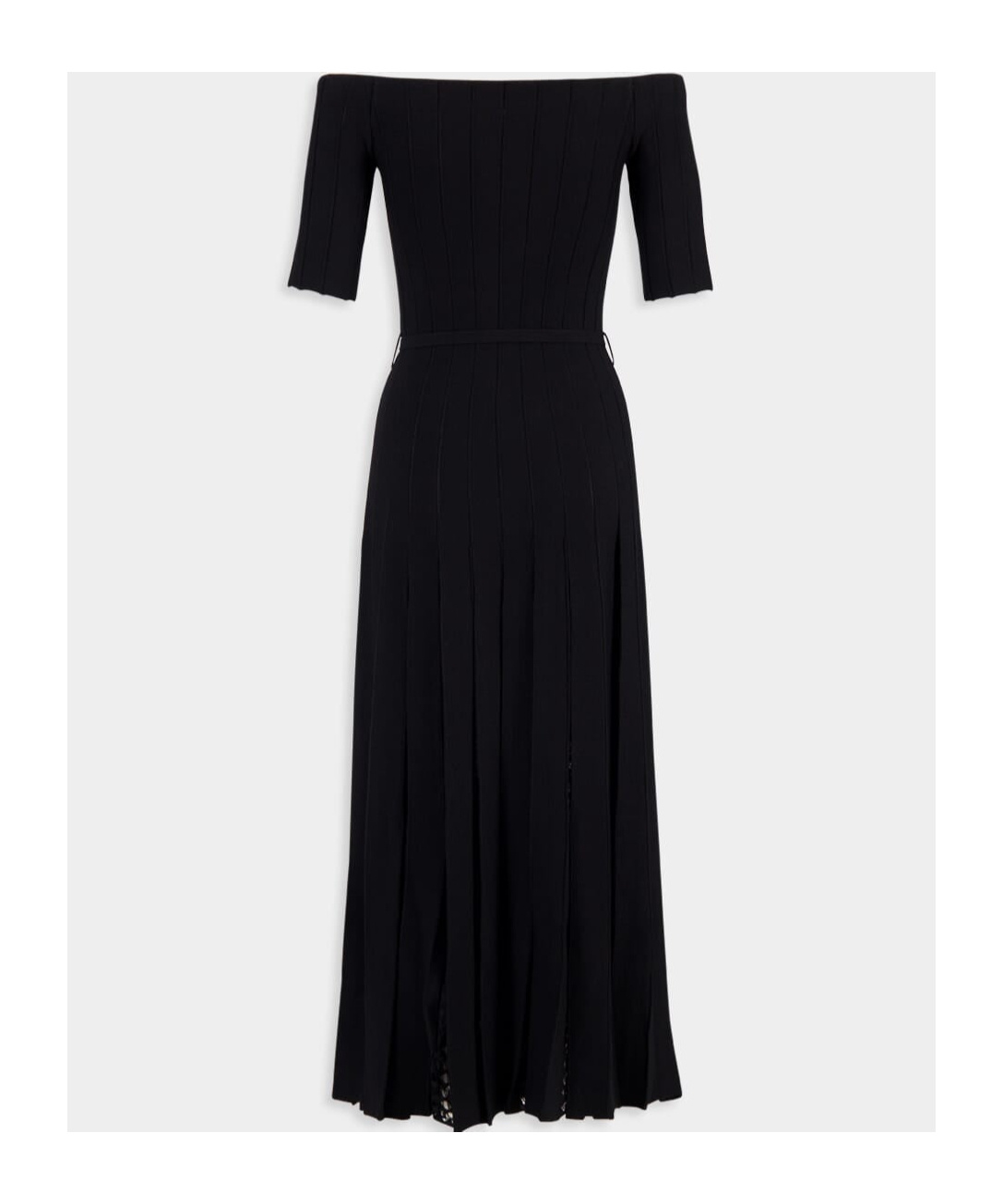 Gabriela Hearst Kurt Pleated Knit Dress In Black Merino Wool In Black