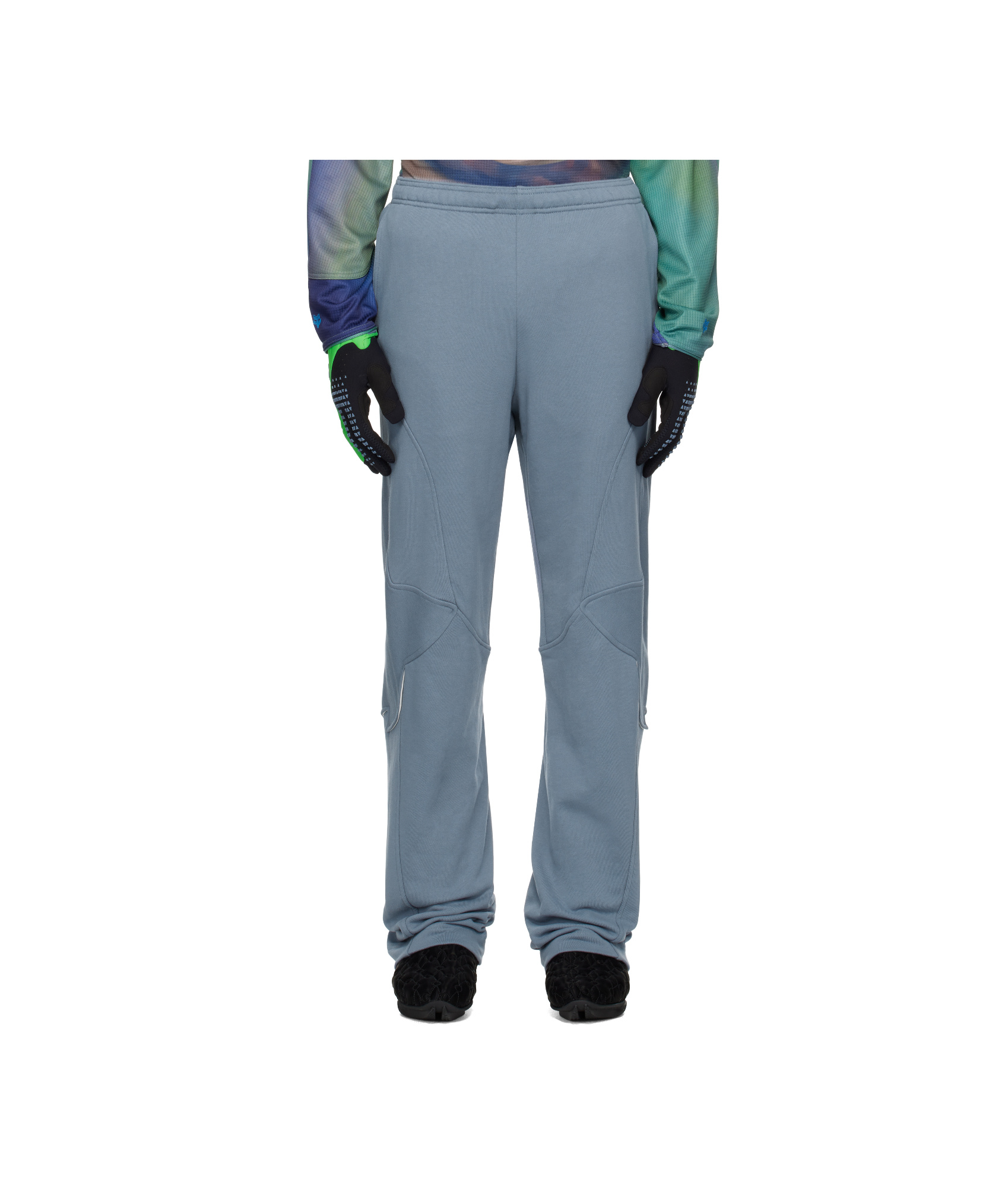 Kiko Kostadinov Blue Fox Racing Edition Fox Fleece Sweatpants In Gray