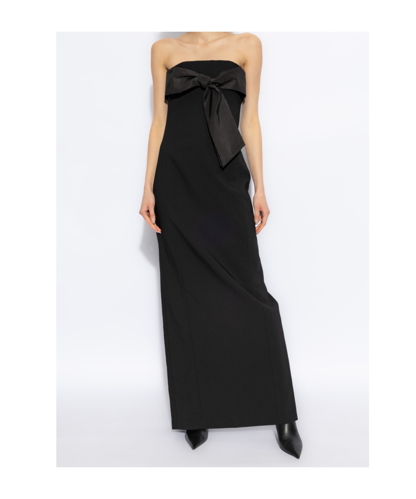 Dsquared2 Black Bow Corset Dress In Black