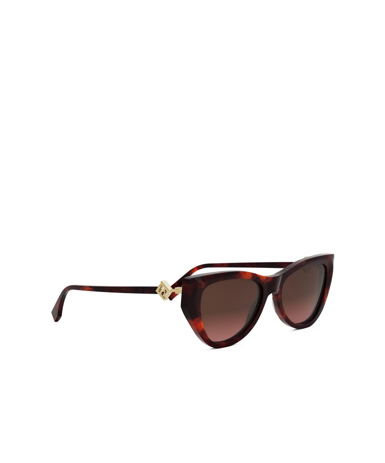 Fendi Ff Diamond Logo Acetate & Nylon Cat-eye Sunglasses In Green