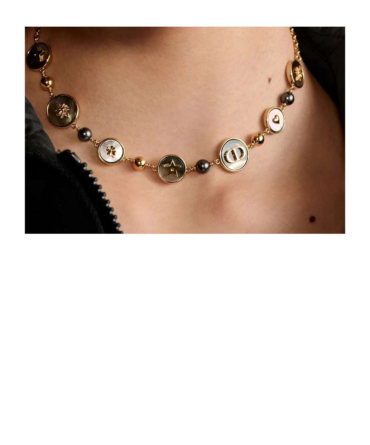 Dior Women D-luck Metal Necklace With Gold Finishes In Gold