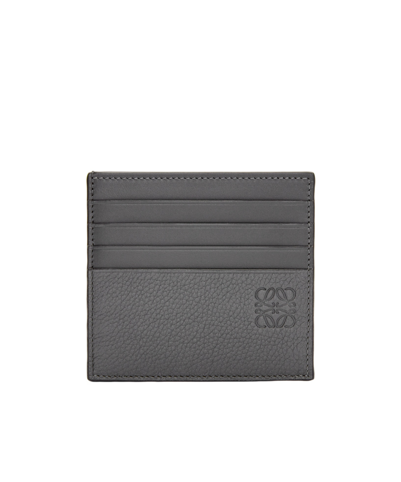 Loewe Men's Open Plain Cardholder In Gray