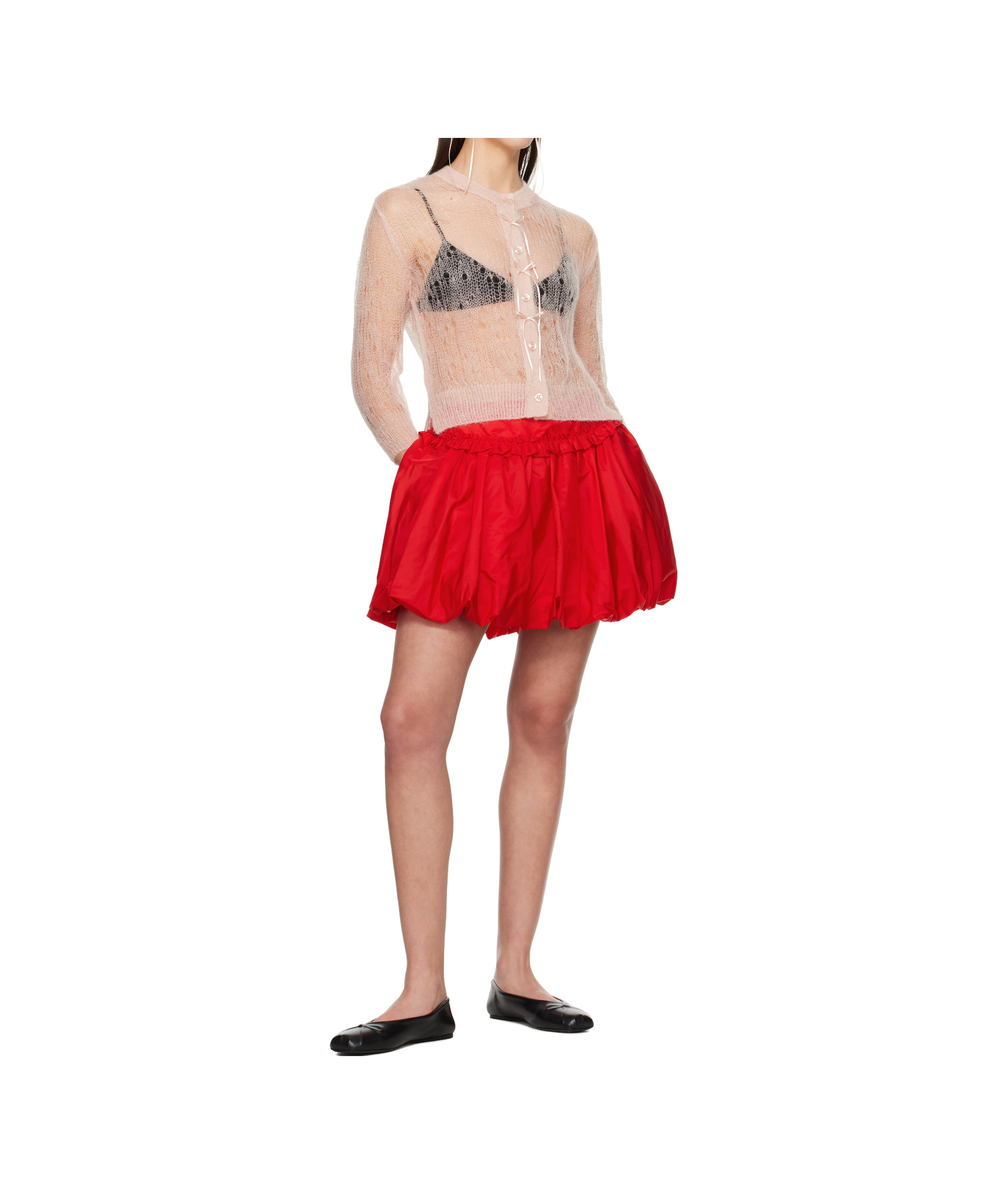 Simone Rocha Pleated Detail Mini Skirt