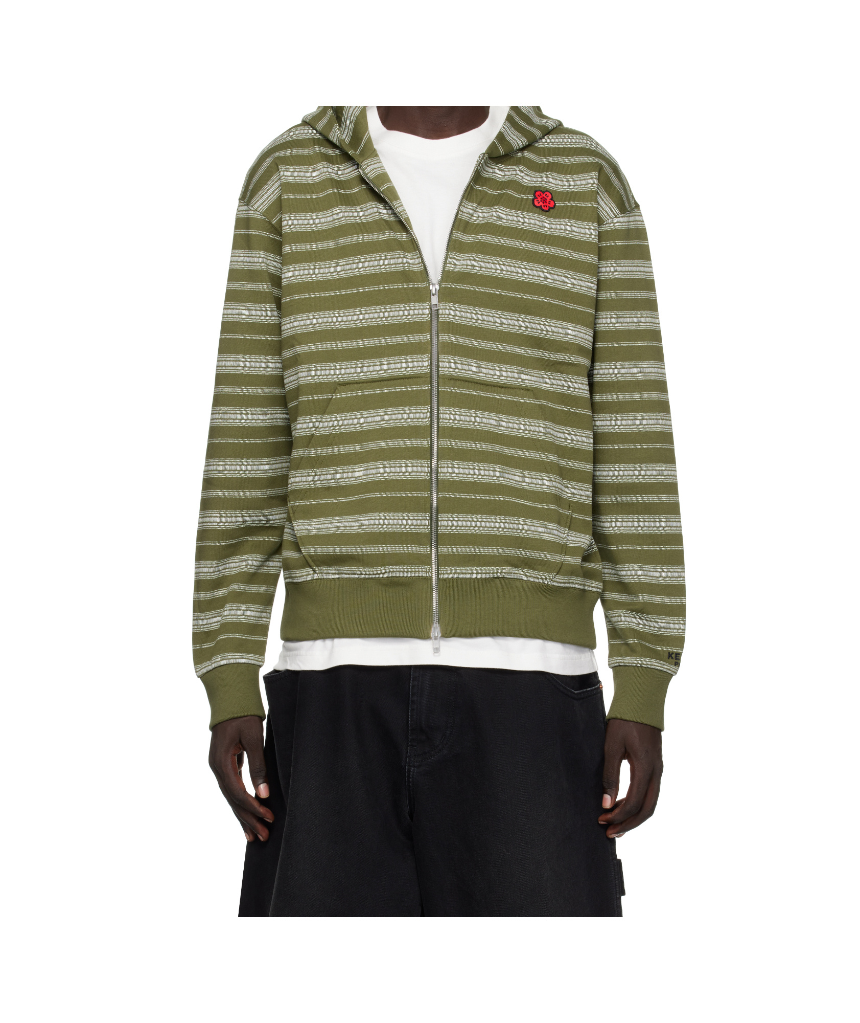 Kenzo Long-sleeved Hoodie In Green