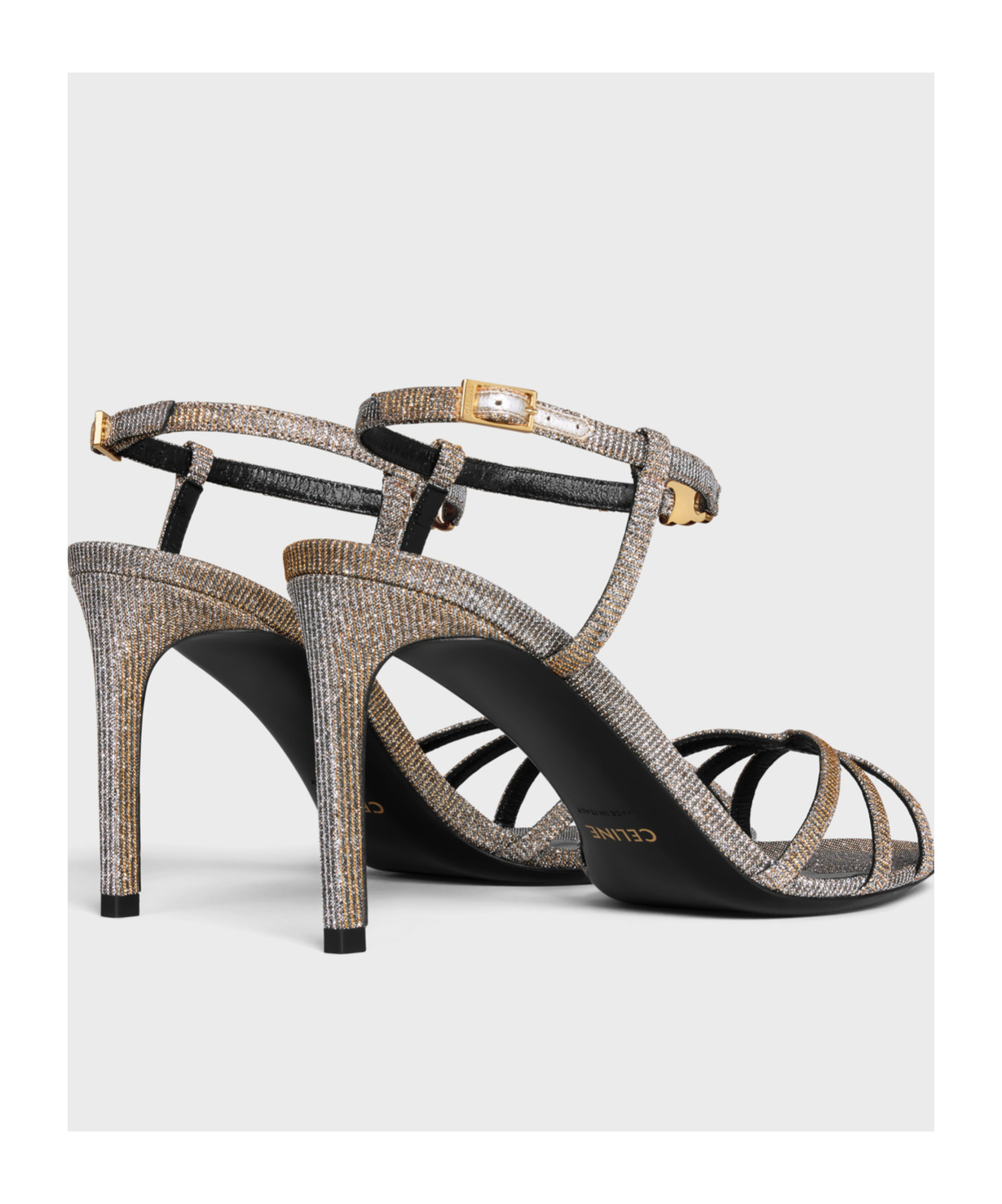 Celine Soir High-heeled Sandals In Multicolor