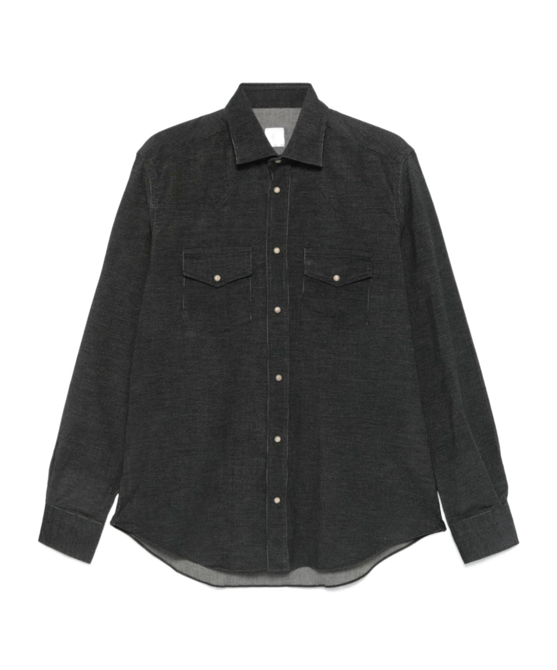 Eleventy Dark Grey Cotton Shirt In Black
