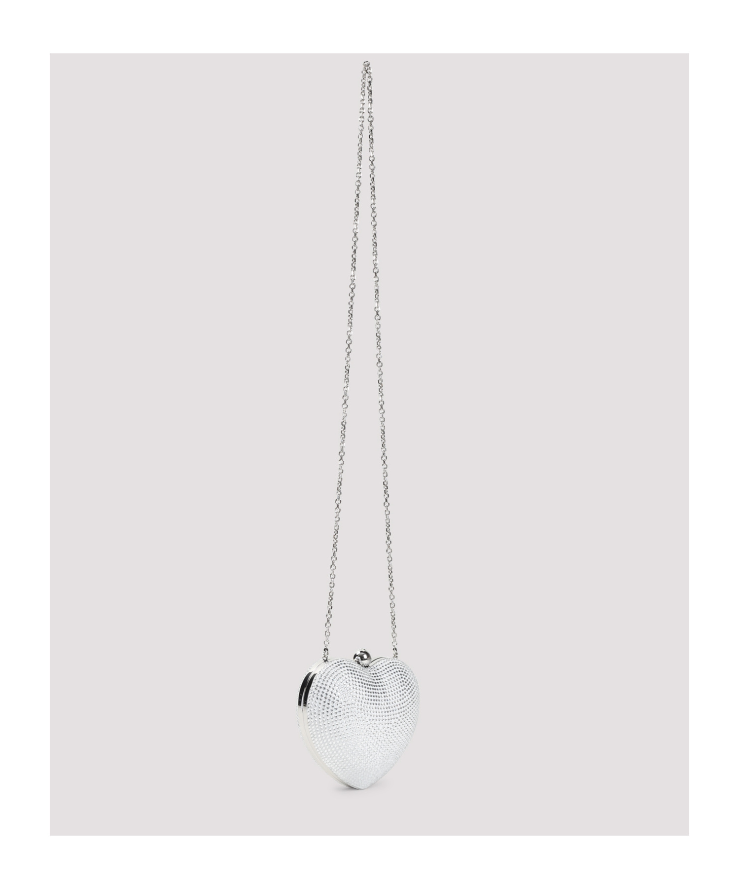 Machmach Crystal Heart Shoulder Bag In White