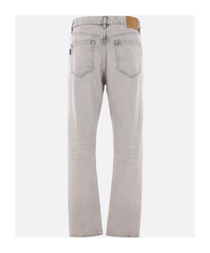 Haikure Straight Leg Five-pocket Trousers Rivet Accents In Gray