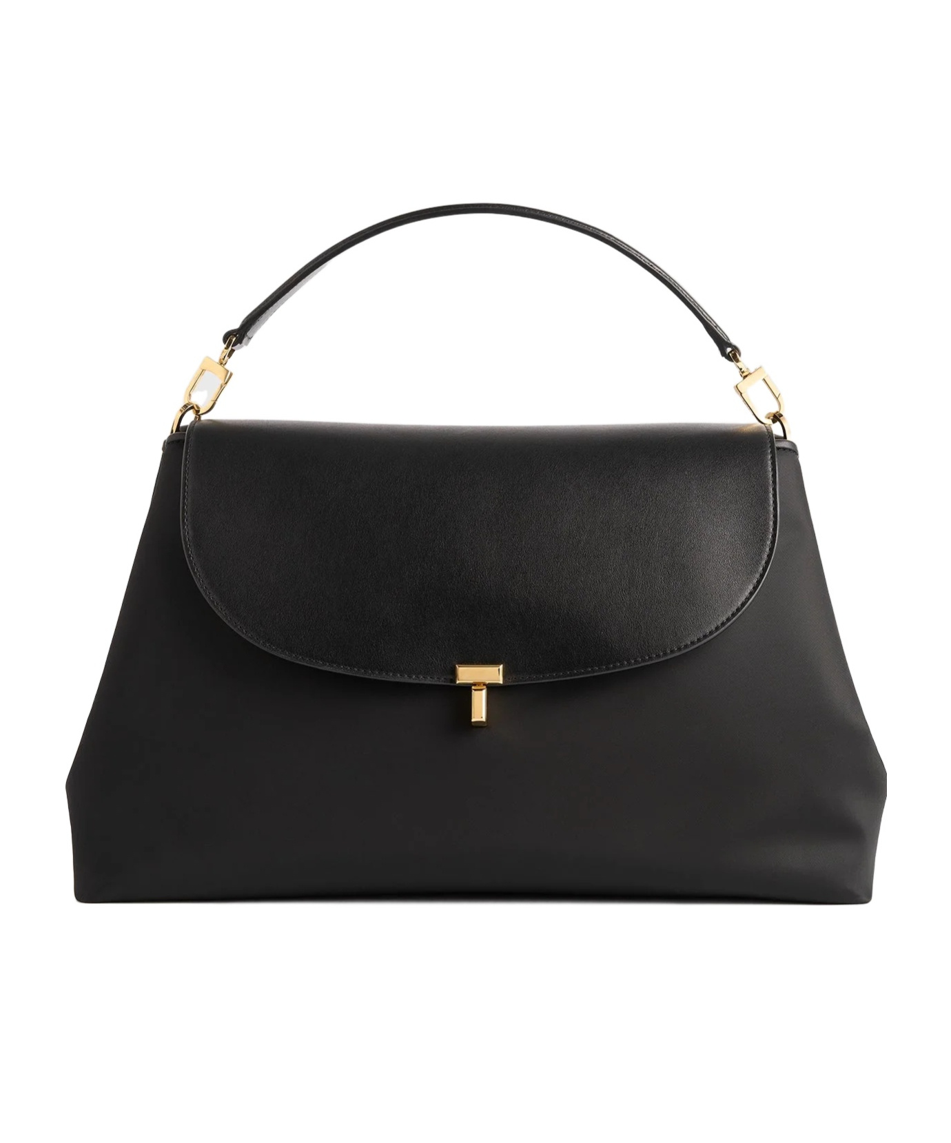 Totême T-lock Nylon Satchel In Black