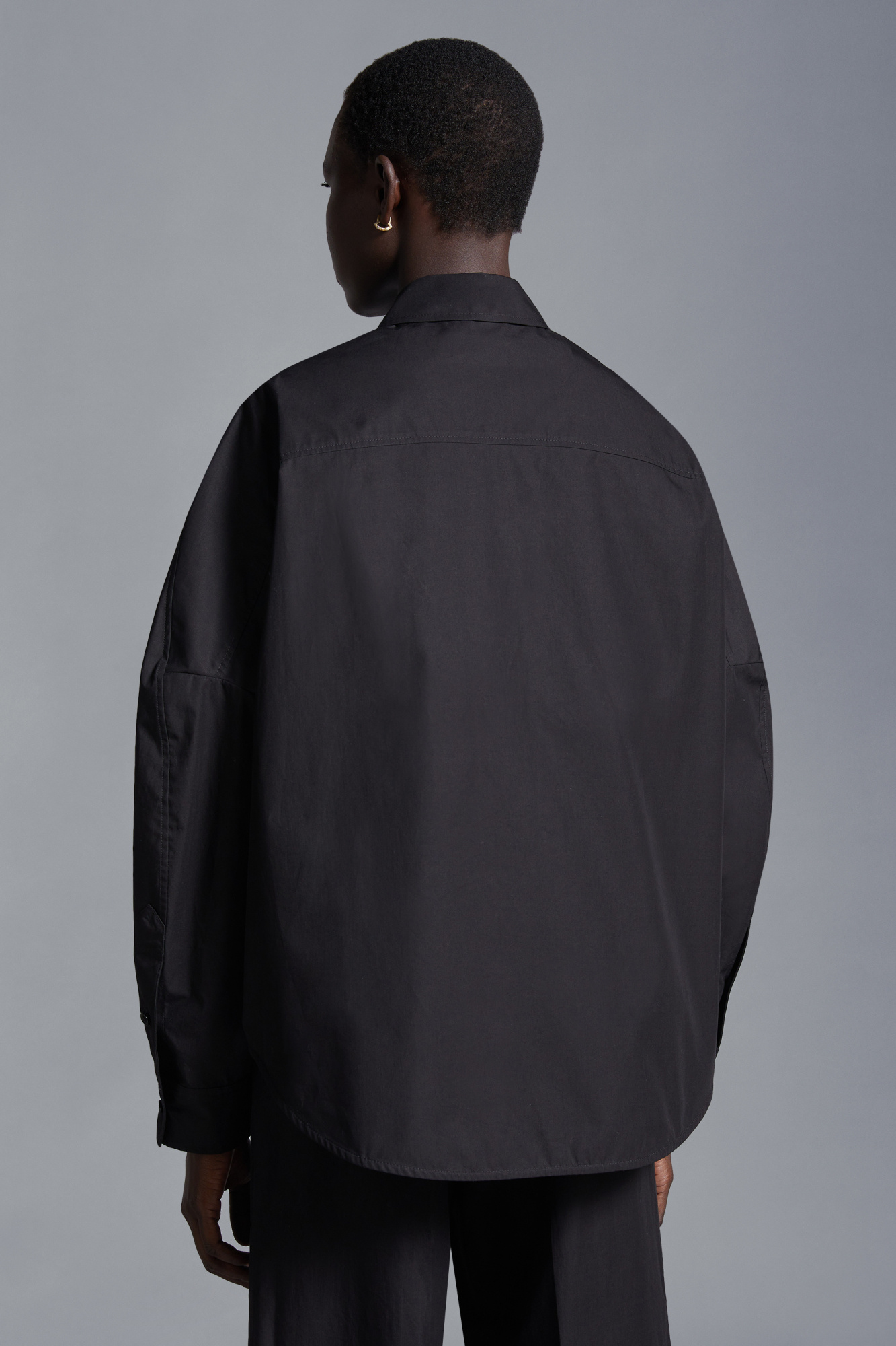 Moncler Logo-patch Cotton Jacket In Black