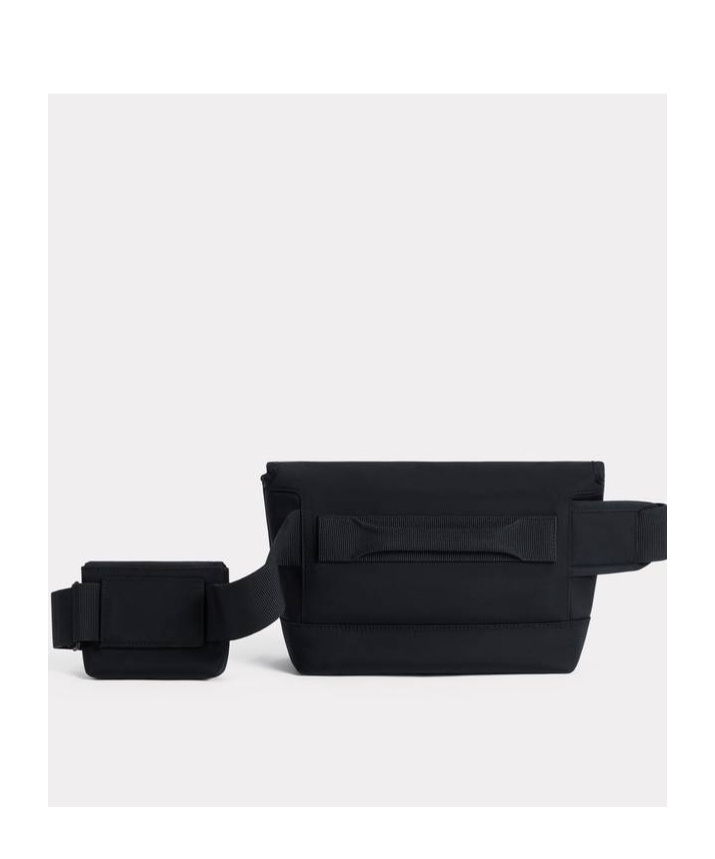 Kenzo Small Logo Messenger Bag In Black