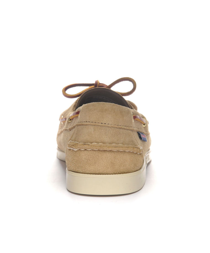 Sebago Italian Suede Leather Loafer With Hand-sewn Apron In Brown