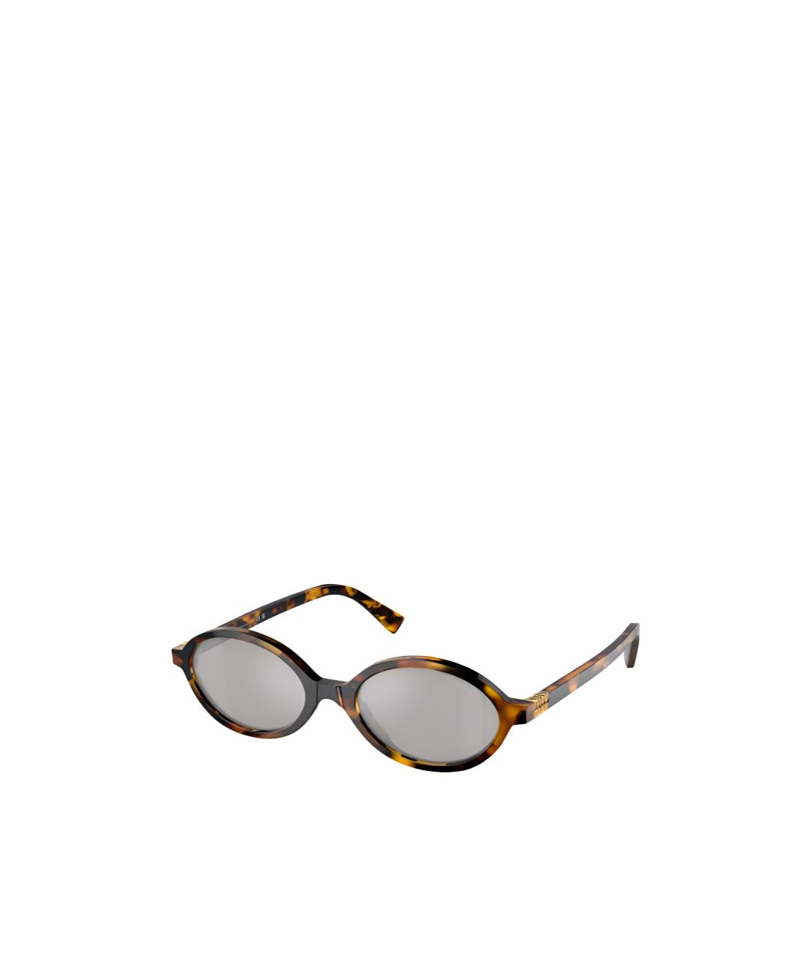 Miu Miu Regard Round-frame Tortoiseshell Acetate Glasses In Gray