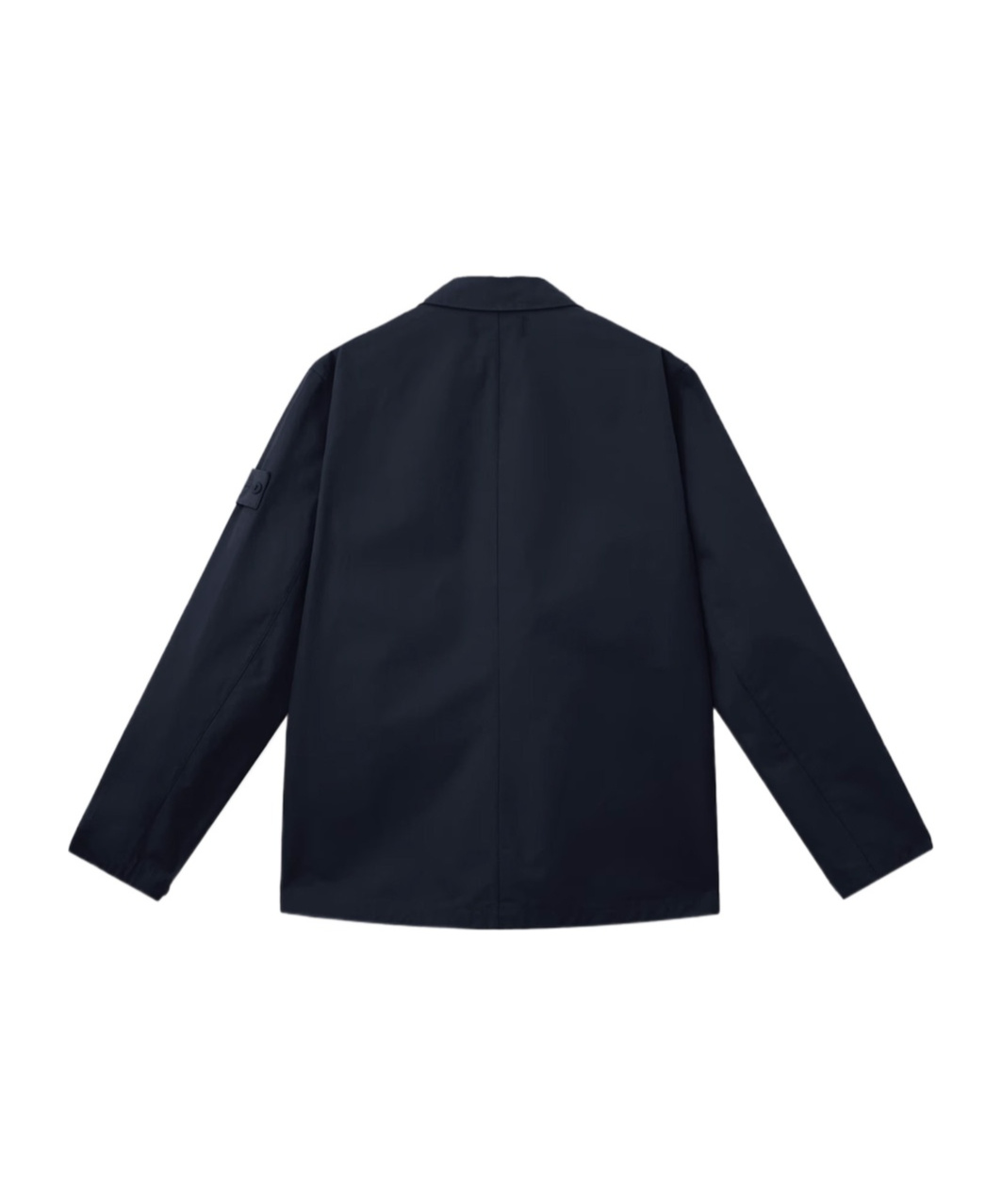 Stone Island Blazer With Natural Weather Barrier And Two-way Zip In Navy Blue
