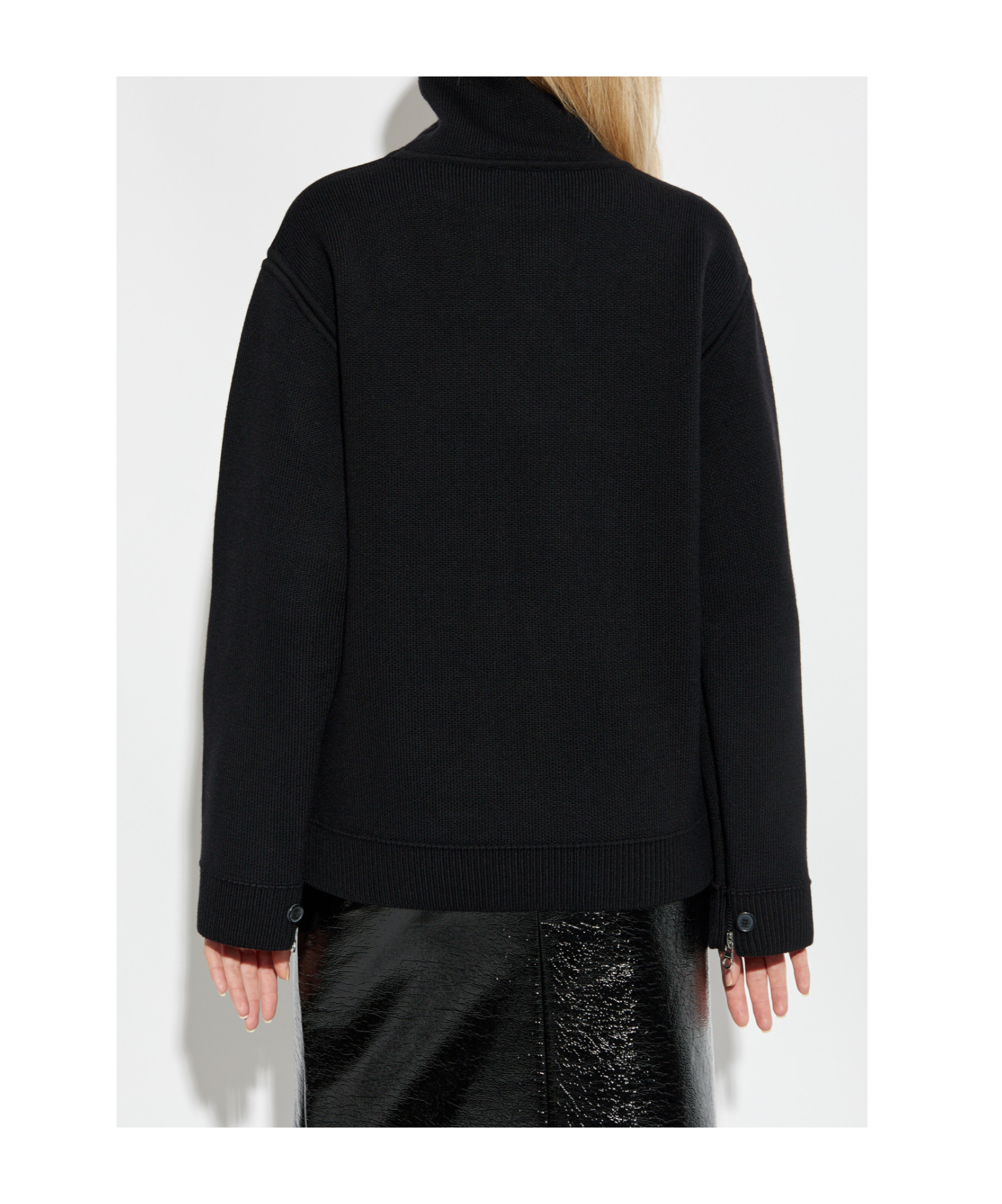 Shop Courrèges Long-sleeved Sweater In Black