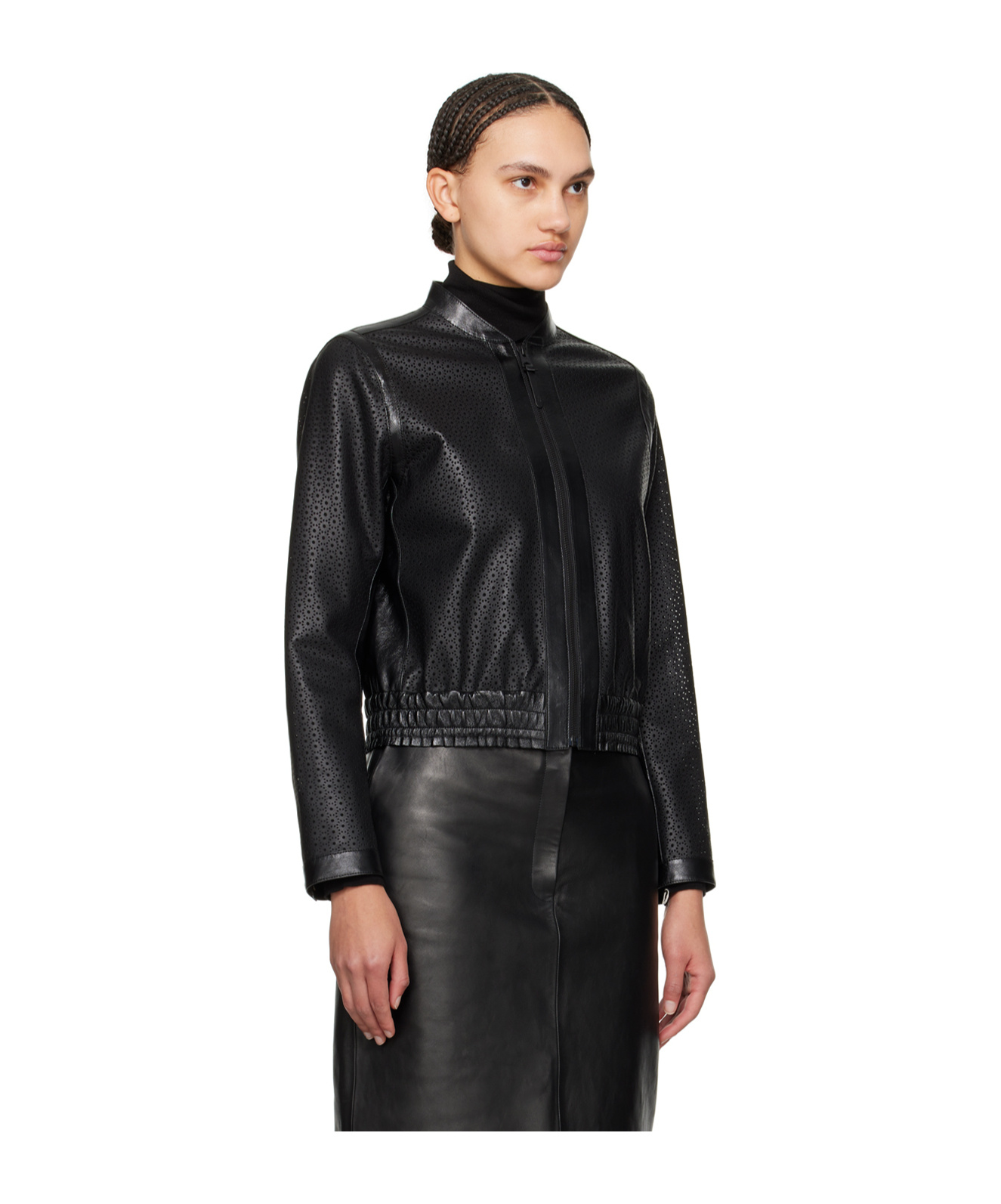 Mackage Noelia Zippered Leather Jacket In Black