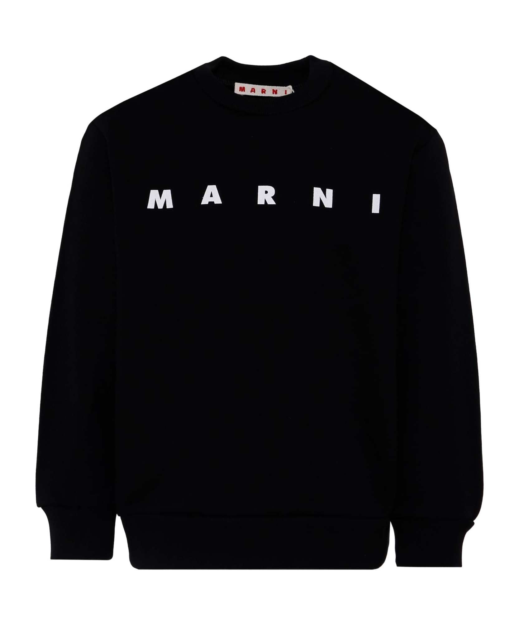 Marni Kids Logo-printed Crewneck Sweatshirt In Black