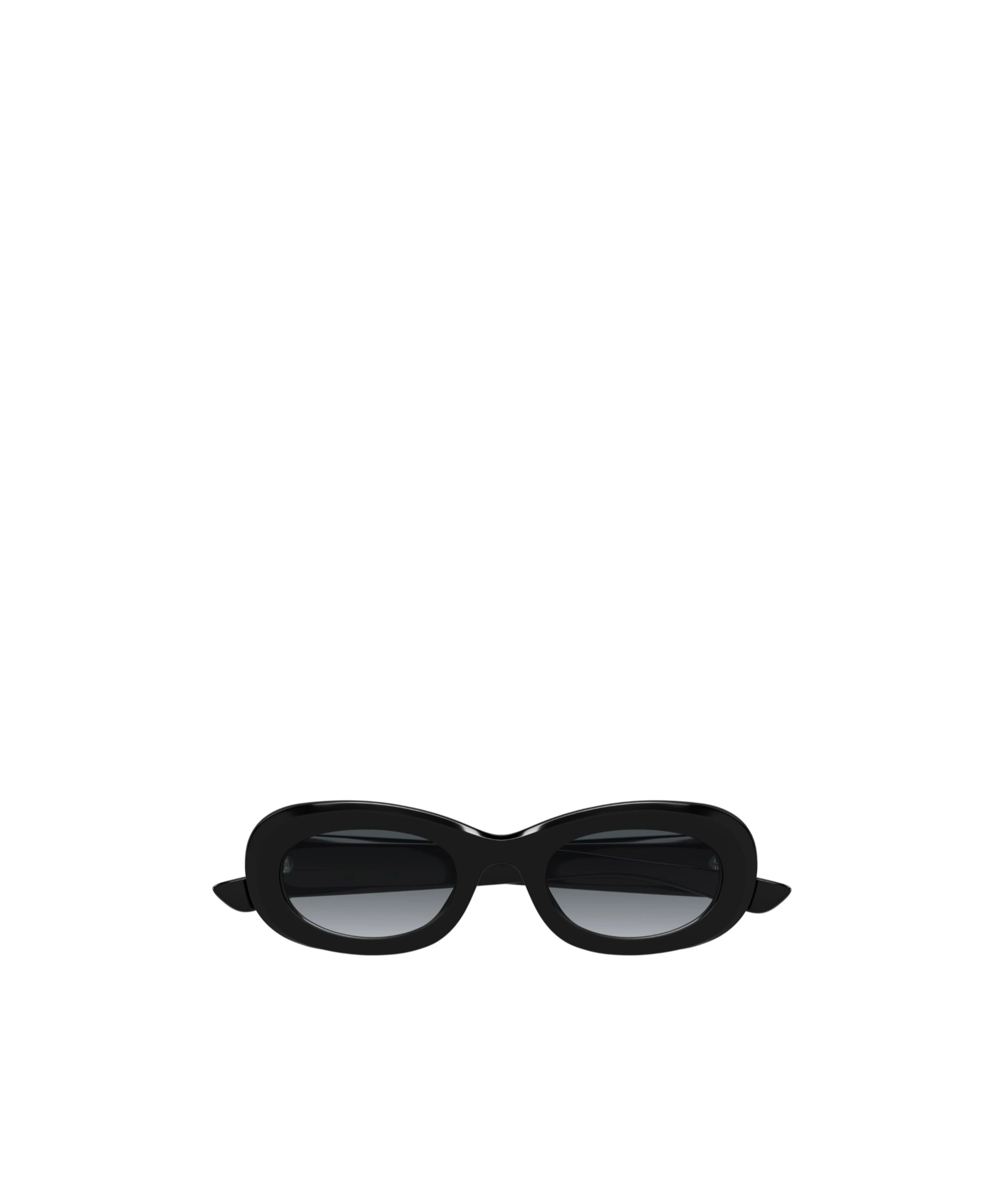 Alexander Mcqueen 51mm Oval Acetate Sunglasses In Black