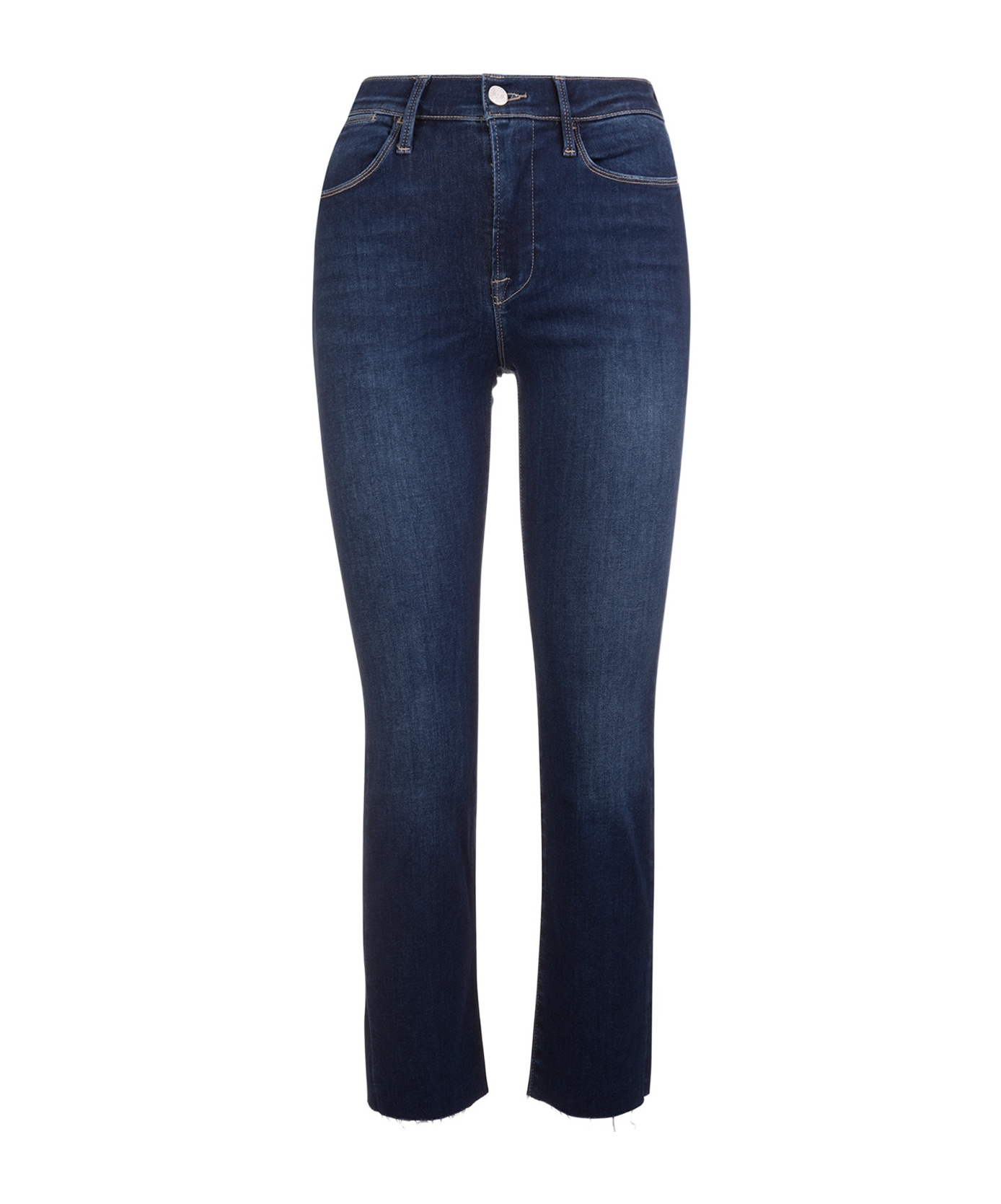 Frame High Waist Straight Jeans In Blue