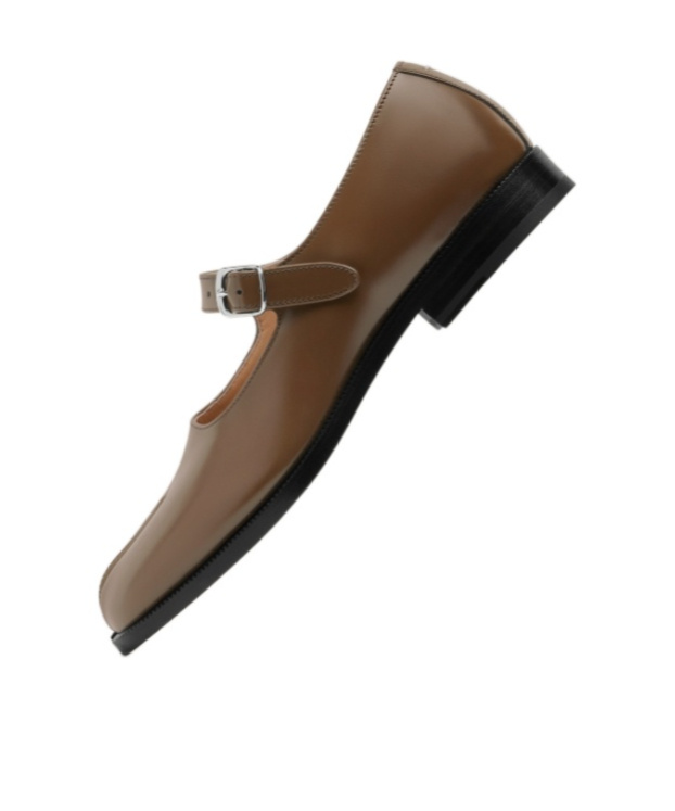 Maison Margiela Tabi Mary-janes Woman Wood In Brown