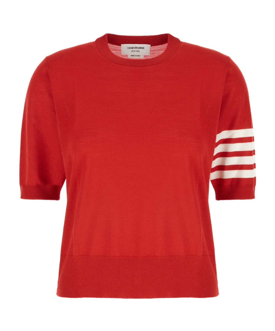 Thom Browne Crew Neck Sweater In Red