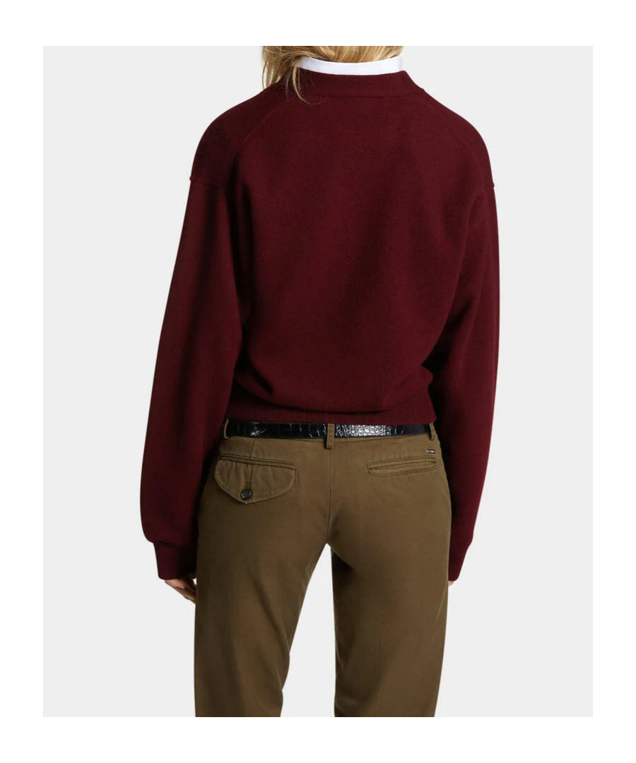 Dsquared2 Cropped Sweater Sweaters And Cardigans Bordeaux In Transparent