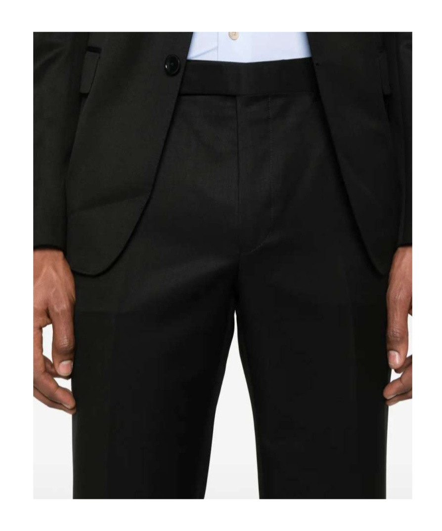 Zegna Long-sleeved Blazer And Trousers Set In Black