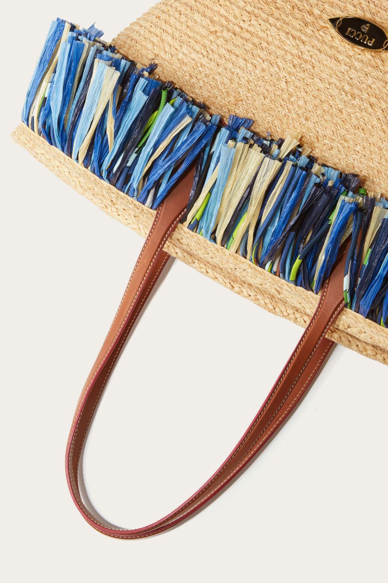 Pucci Ng Fringed Beach Bag In Nude