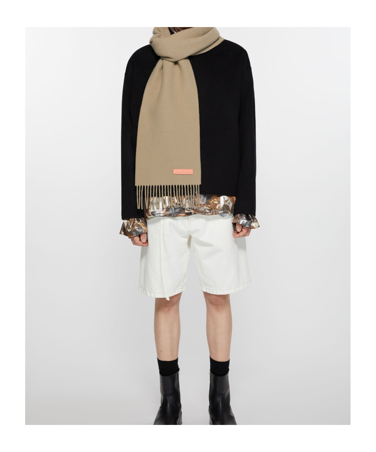 ACNE STUDIOS FRINGED WOOL SCARF