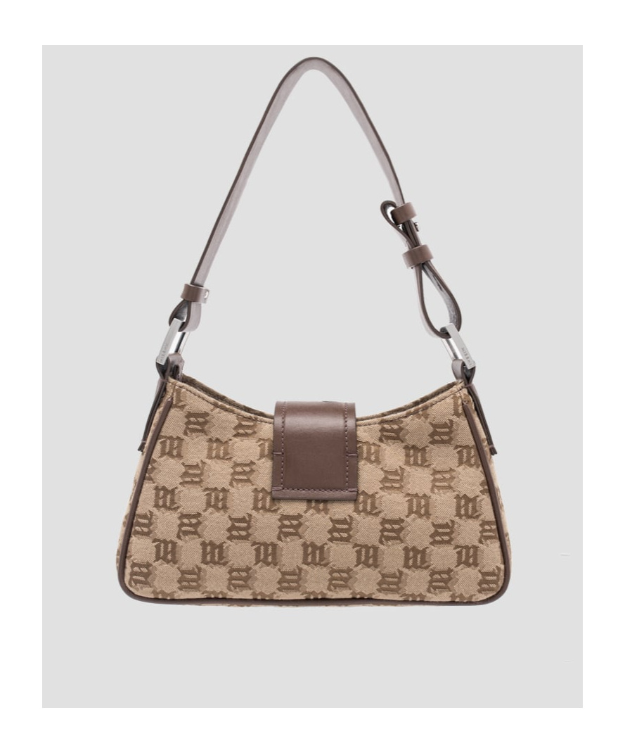Shop Misbhv Monogram-jacquard Canvas Tote Bag In Brown