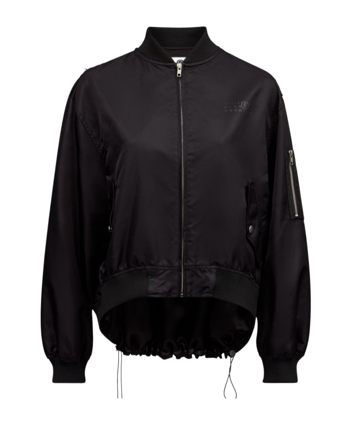 Mm6 Maison Margiela Mm6 By Maison Margiela Numbers-print Bomber Jacket In Black