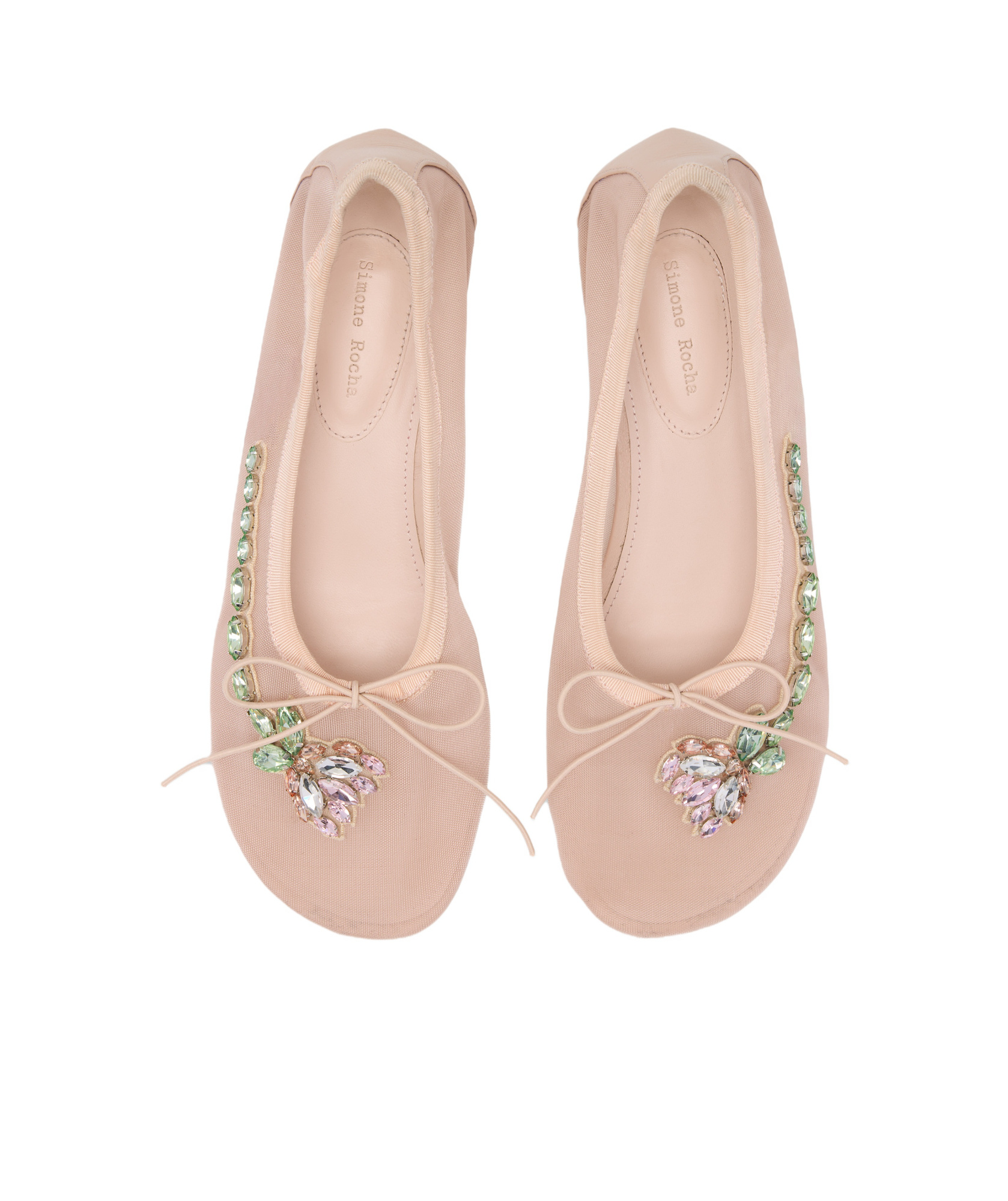 Simone Rocha Mesh Ballerina Heel In Nude