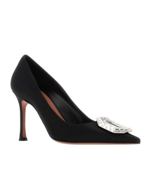 Shop Amina Muaddi Pointed High Heels In Black