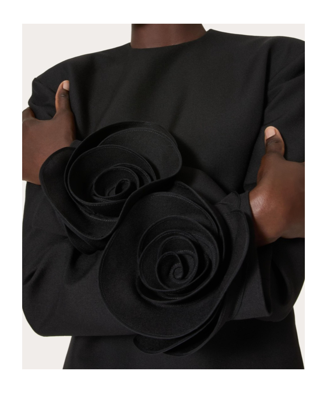 Valentino Robe Courte En Double Compact Drill Femme Noir 40 In Black