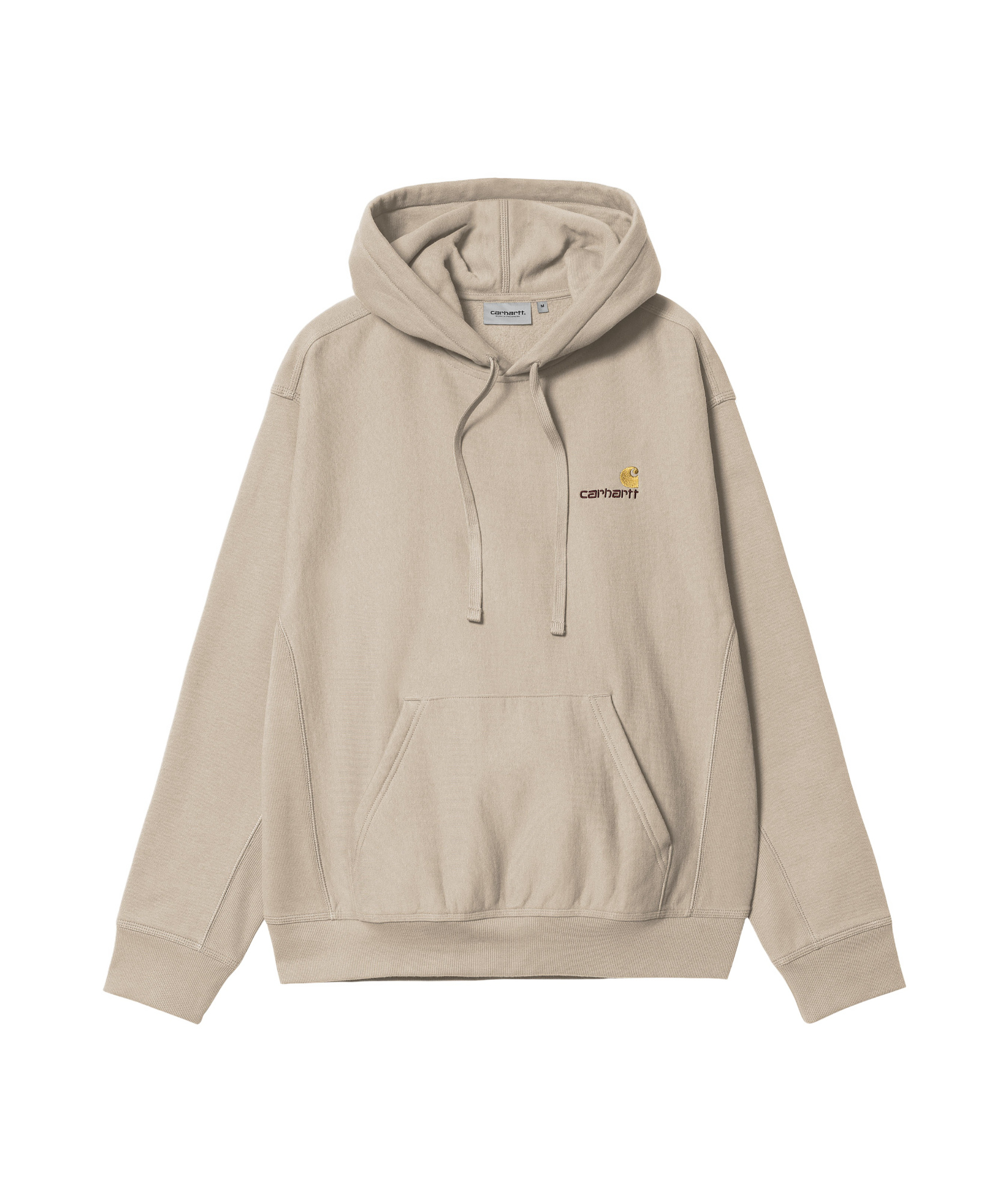 Carhartt Hoded American Script Sweatshirt In Nude
