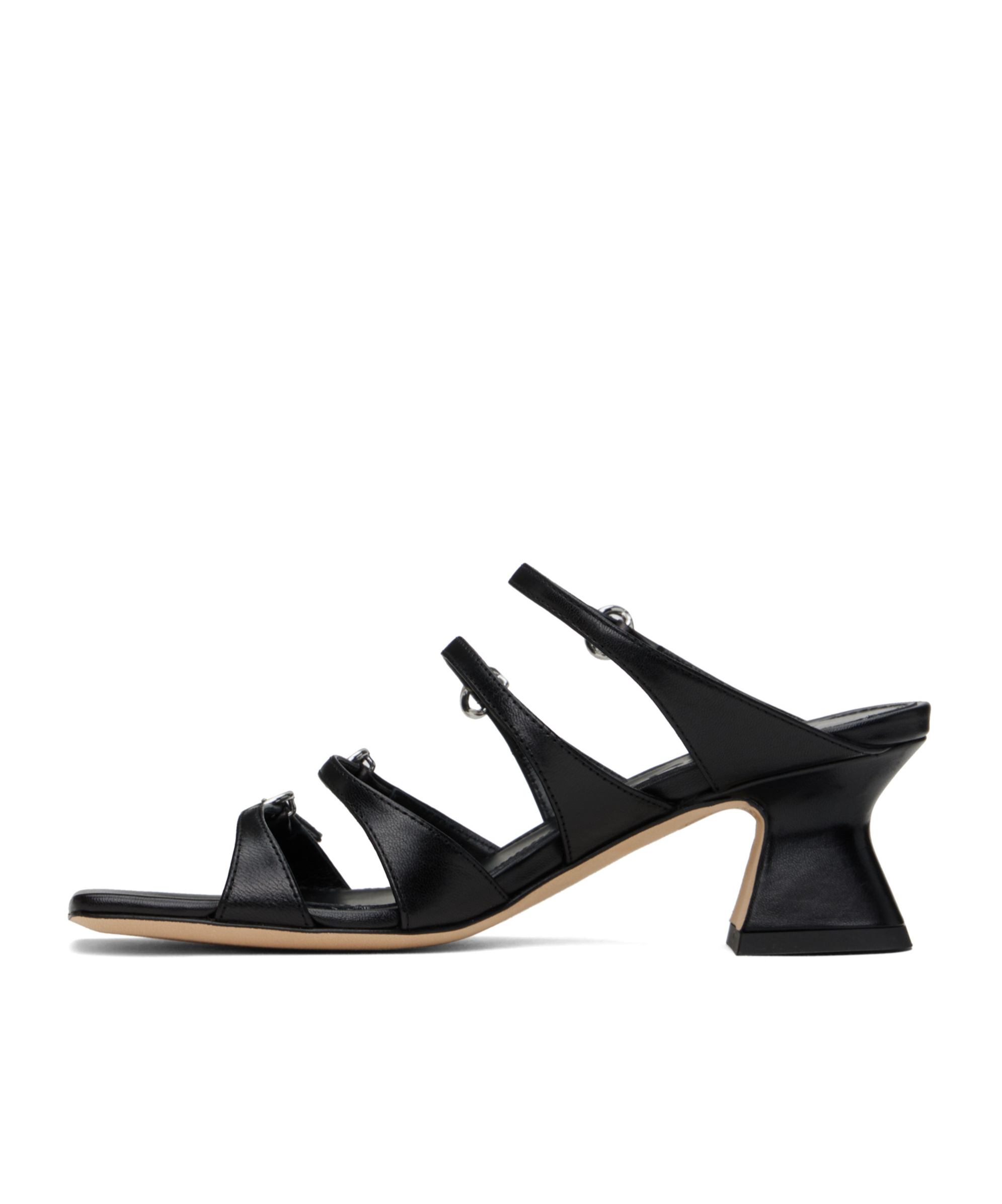 AEYDE SQUARE TOE HIGH HEEL SANDALS