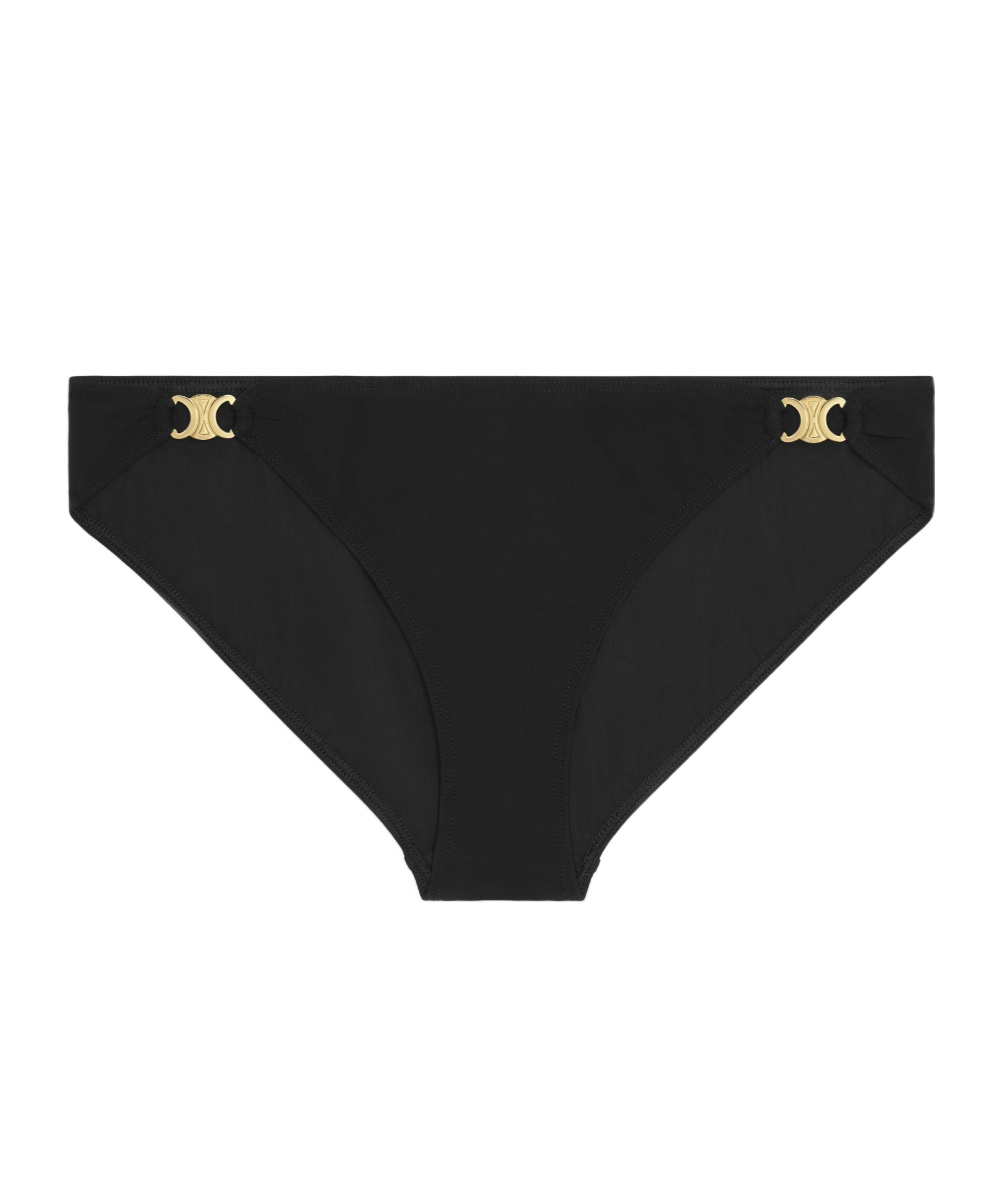 Celine Women Triomphe Swimsuit Bottom In Matte Jersey In Black