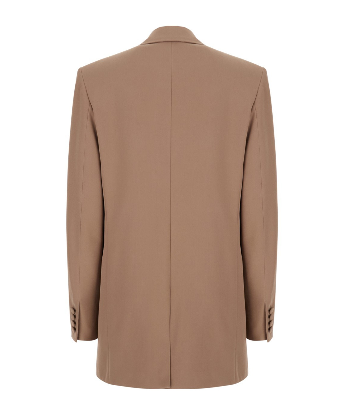 Saint Laurent Beige Silk Crêpe Blazer In Brown