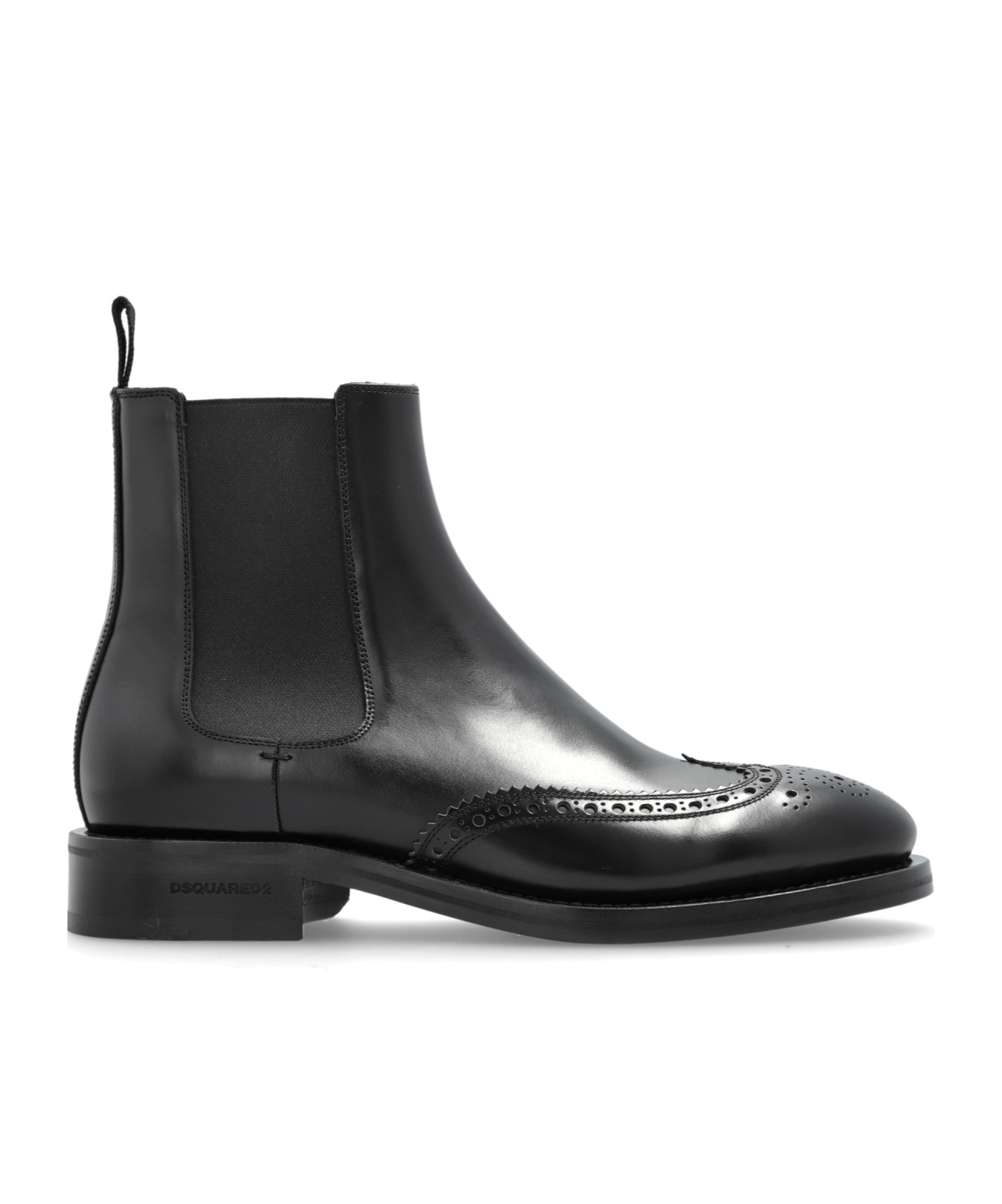 Dsquared2 Round Toe Boots In Black