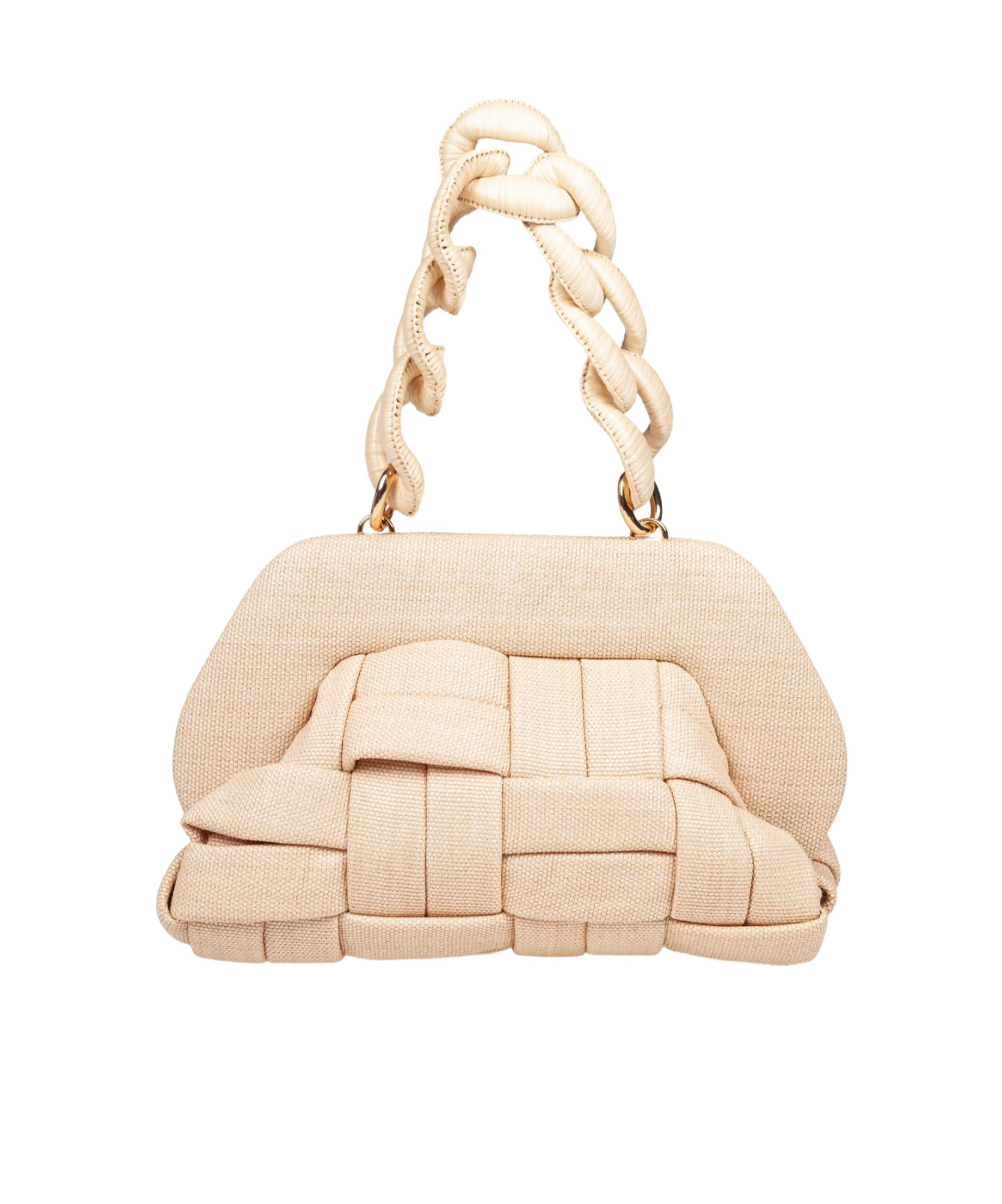 Themoirè Canvas Clutch Bag Shell Color In Nude