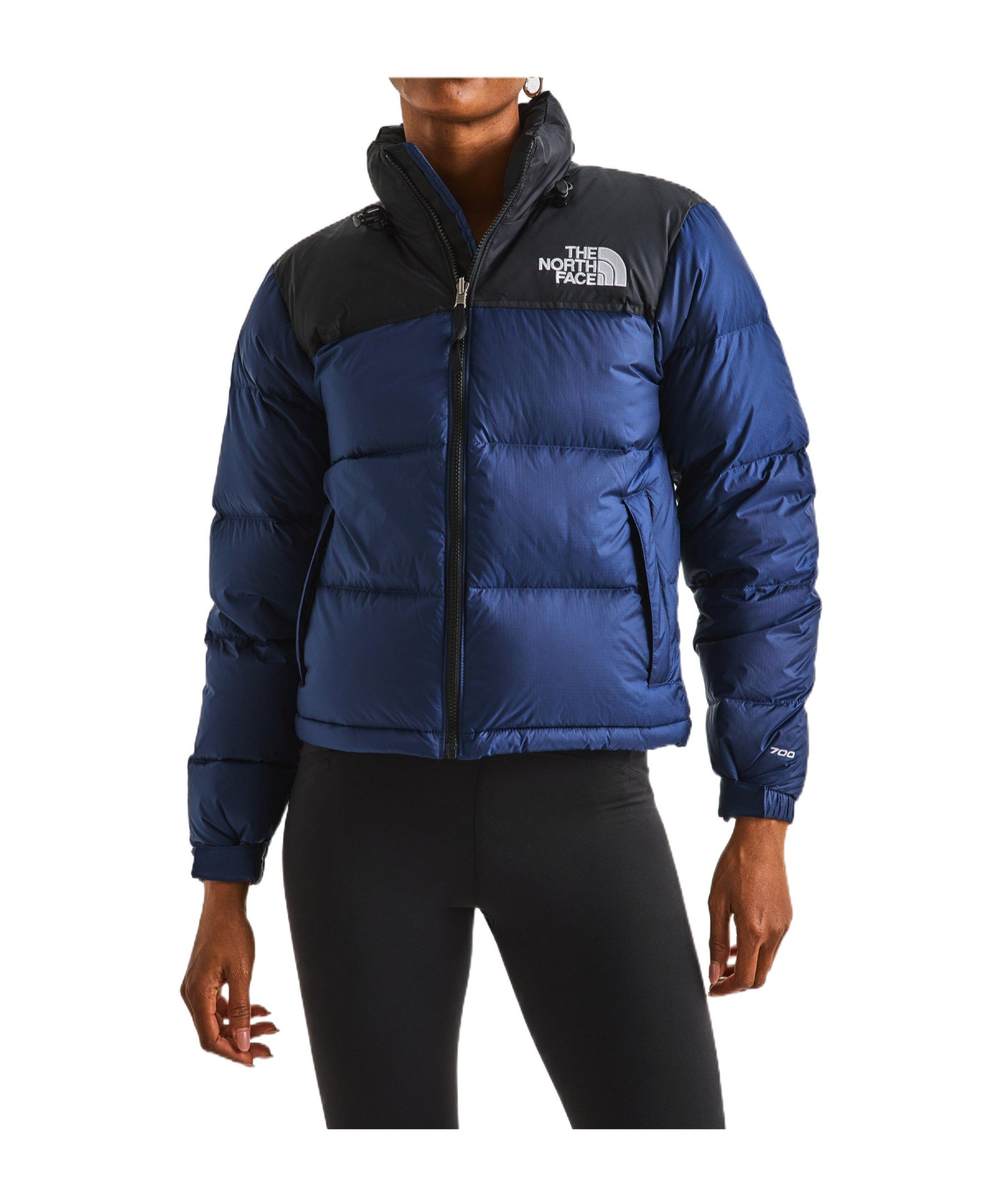 The North Face Retro Nuptse Water Resistant Goose Down Short Puffer Jacket In Blue