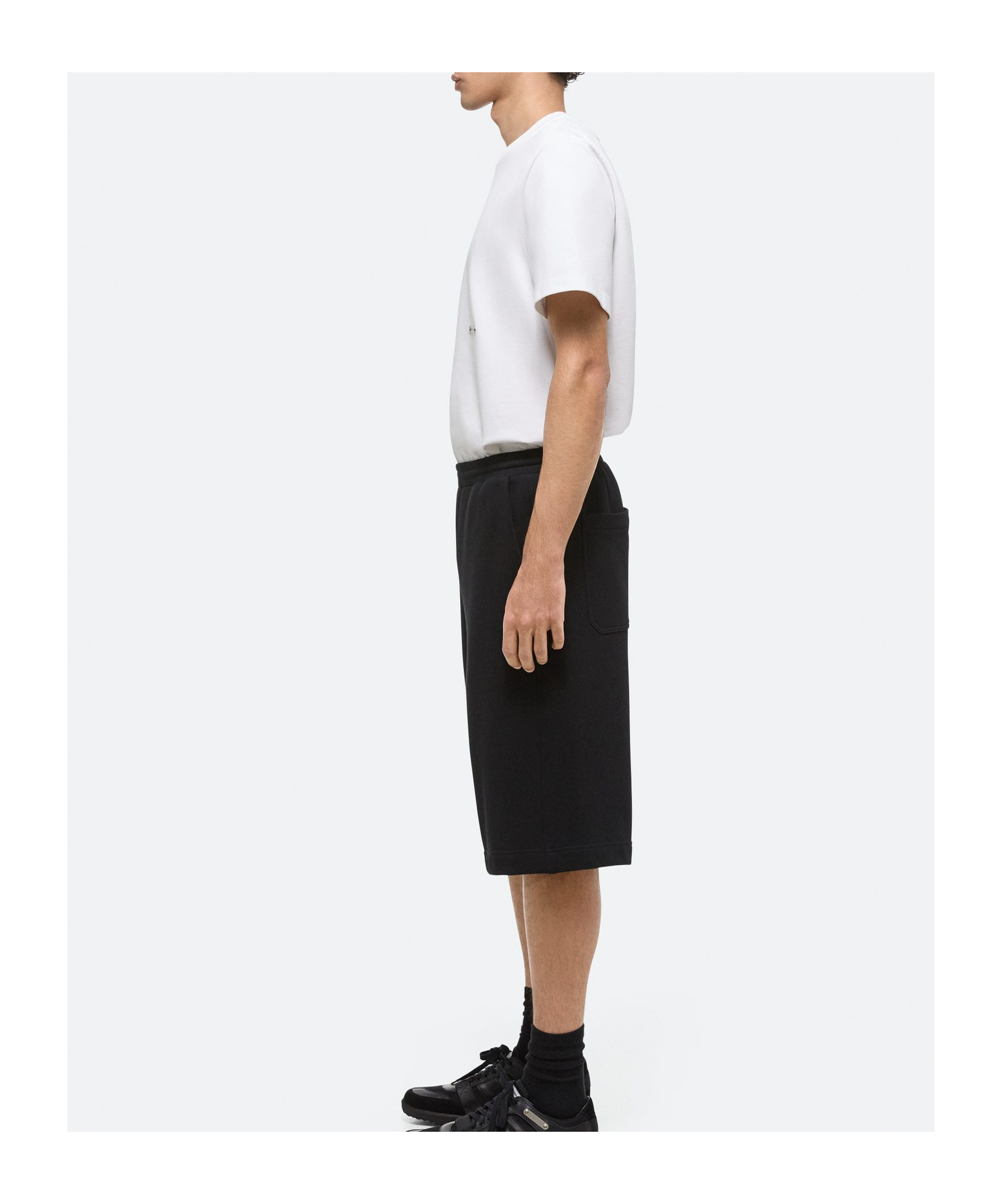 Helmut Lang Elastic Waist Shorts In Black