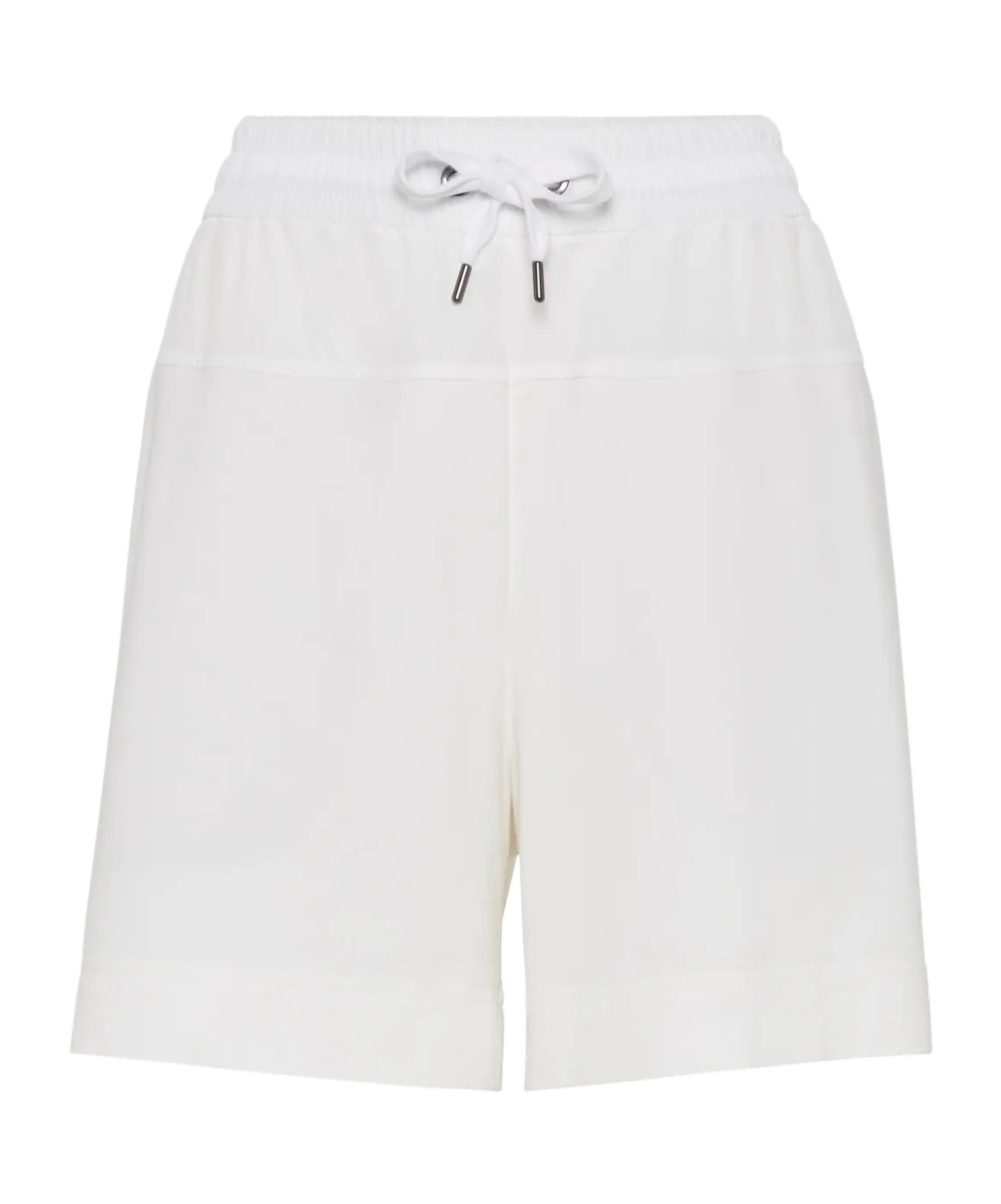 Shop Brunello Cucinelli Panelled Track Shorts In White