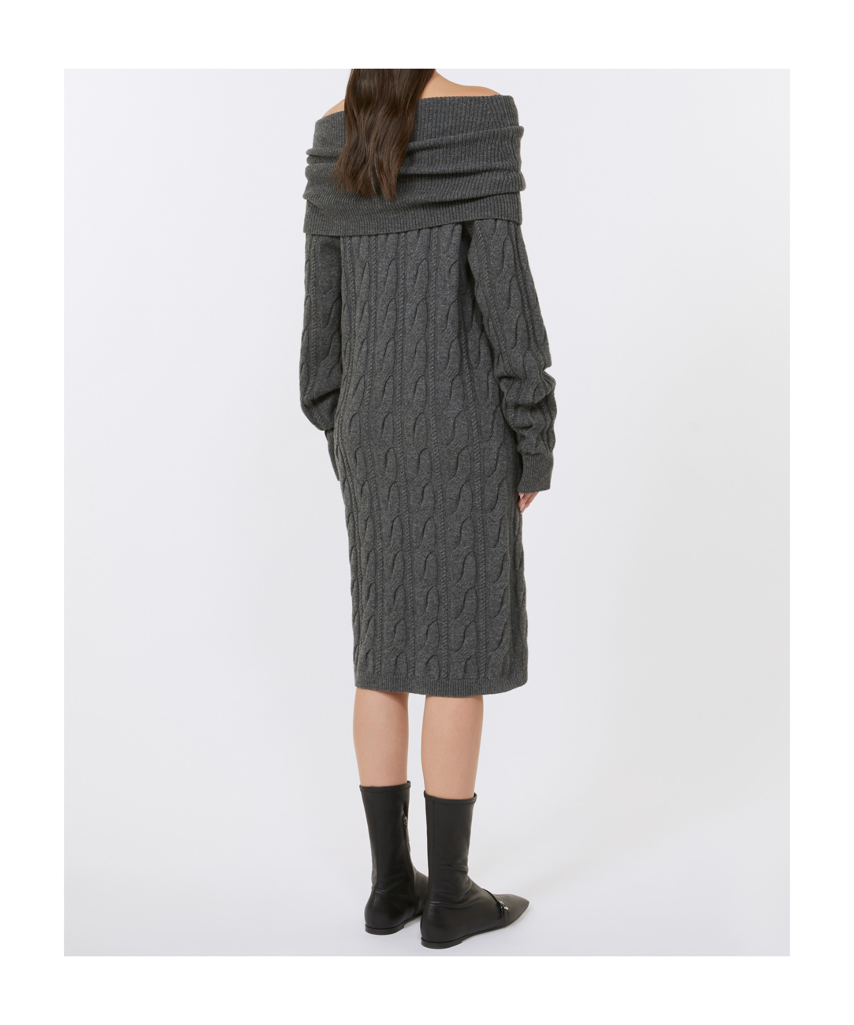Max Mara Wool And Cashmere Dress In Gray