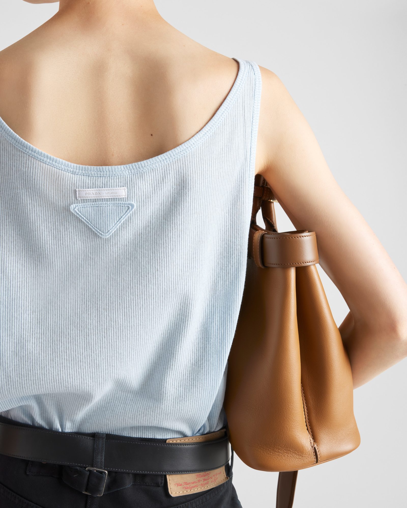 Prada Sleeveless Vest In Astro