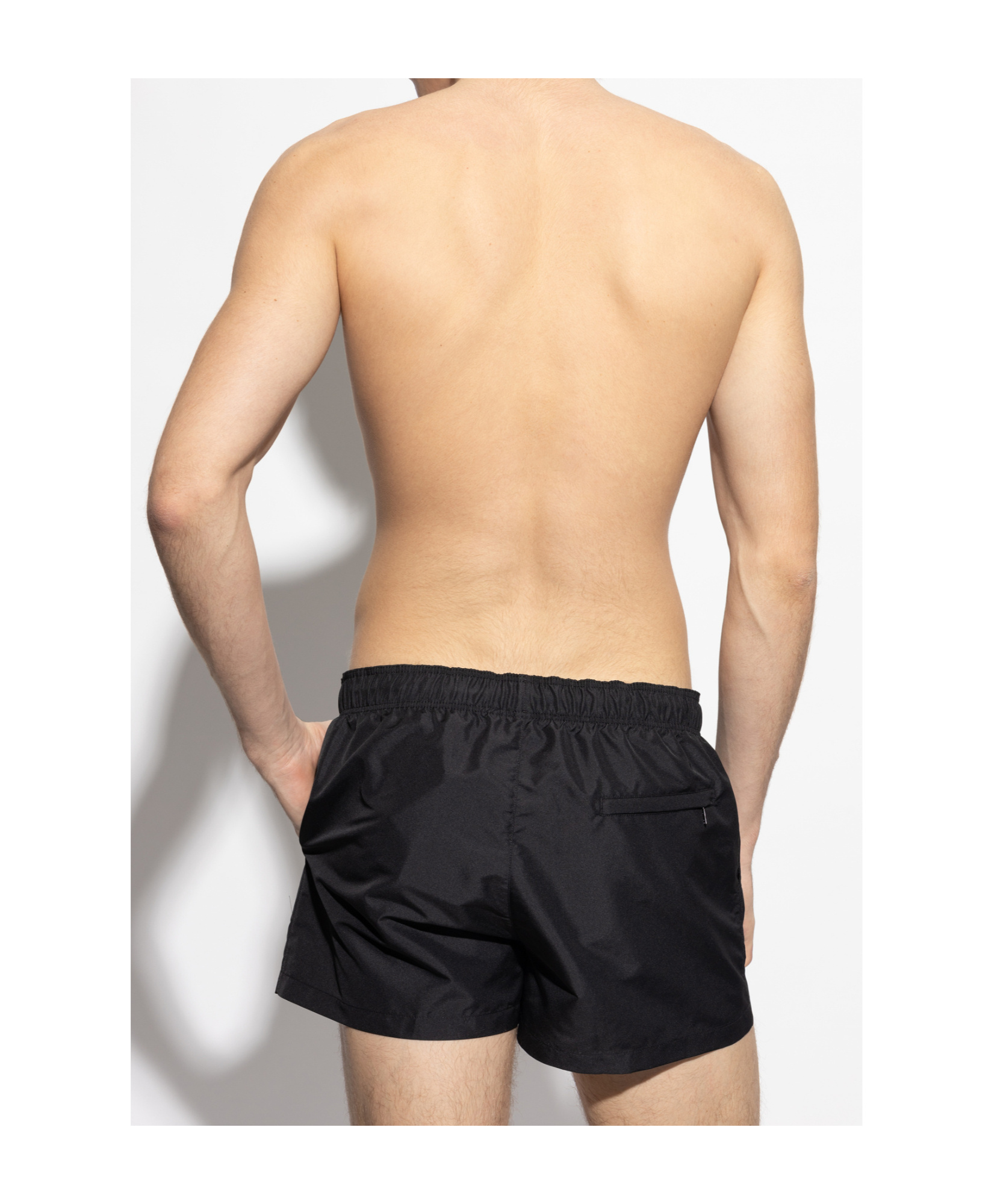 VERSACE LOGO-PRINT SWIM SHORTS