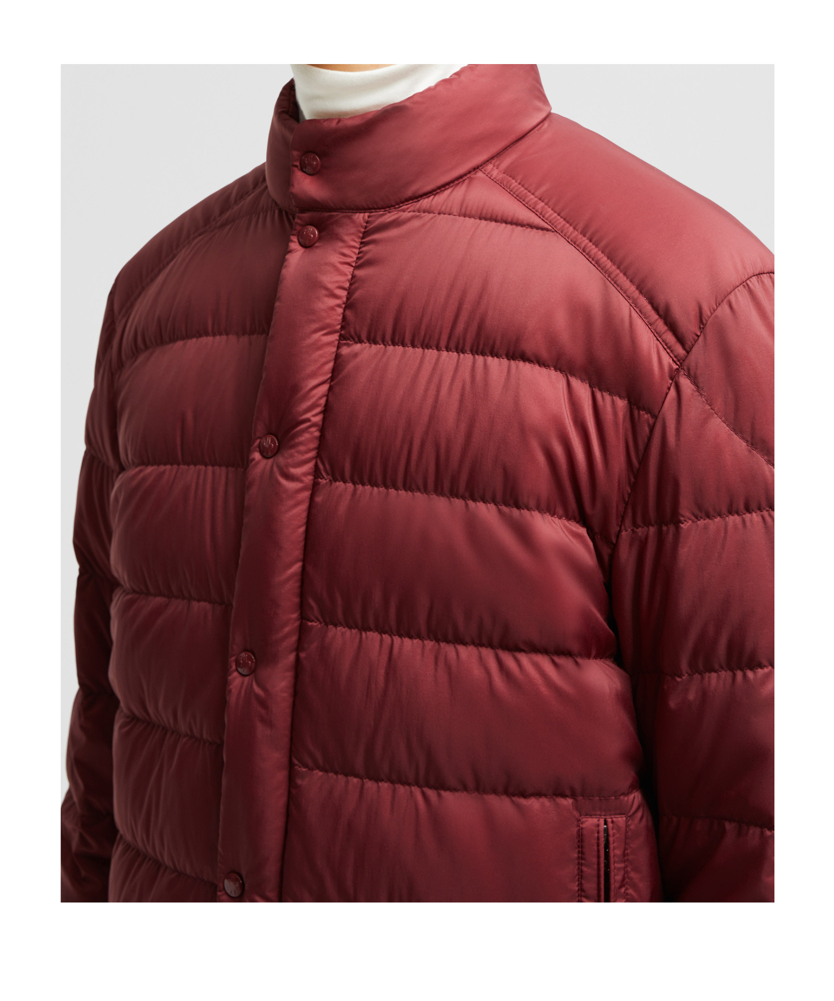 Moncler Selves Nylon Down Jacket In Red